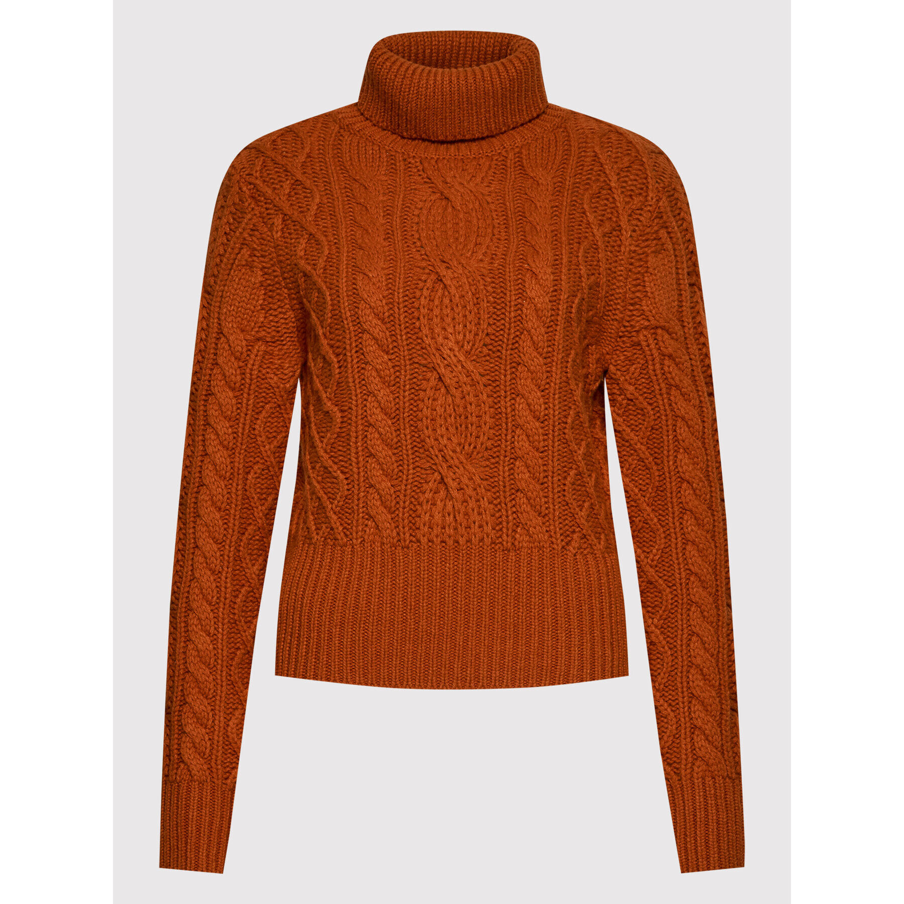 The Kooples Bluză cu gât Turtleneck FPUL23016K Portocaliu Regular Fit - Pled.ro