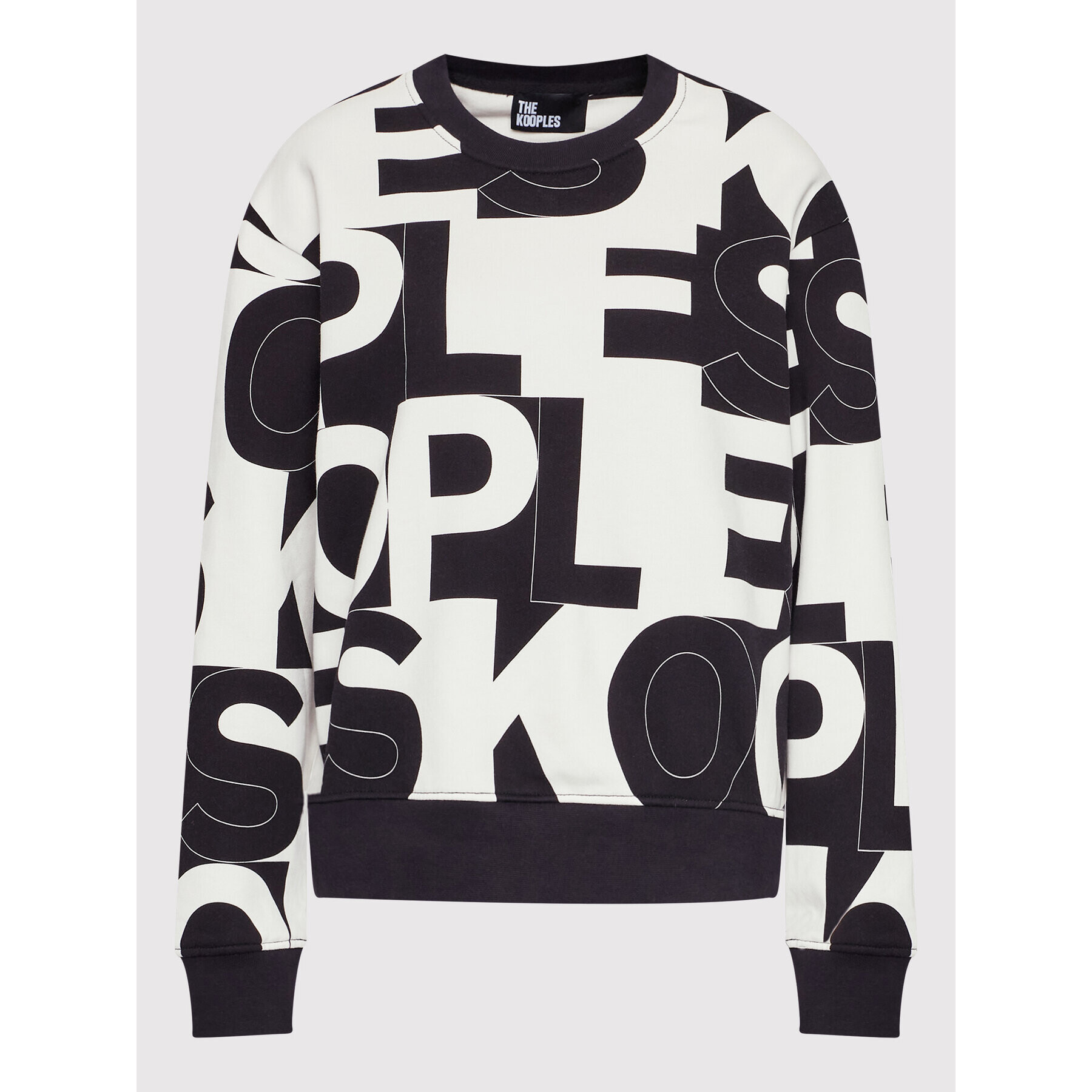 The Kooples Bluză Logo FSWE25003K Negru Relaxed Fit - Pled.ro