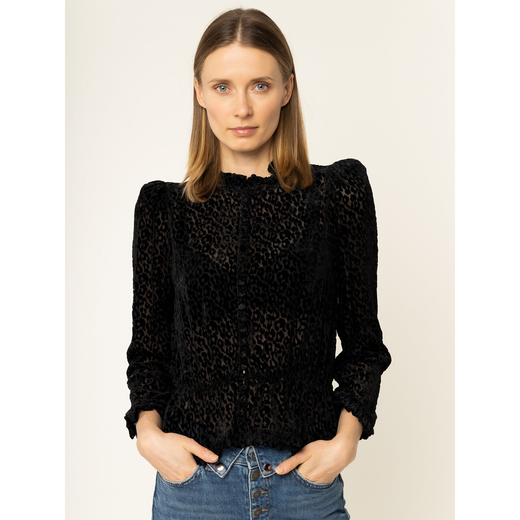 The Kooples Cămașă FCCL19030K Negru Regular Fit - Pled.ro