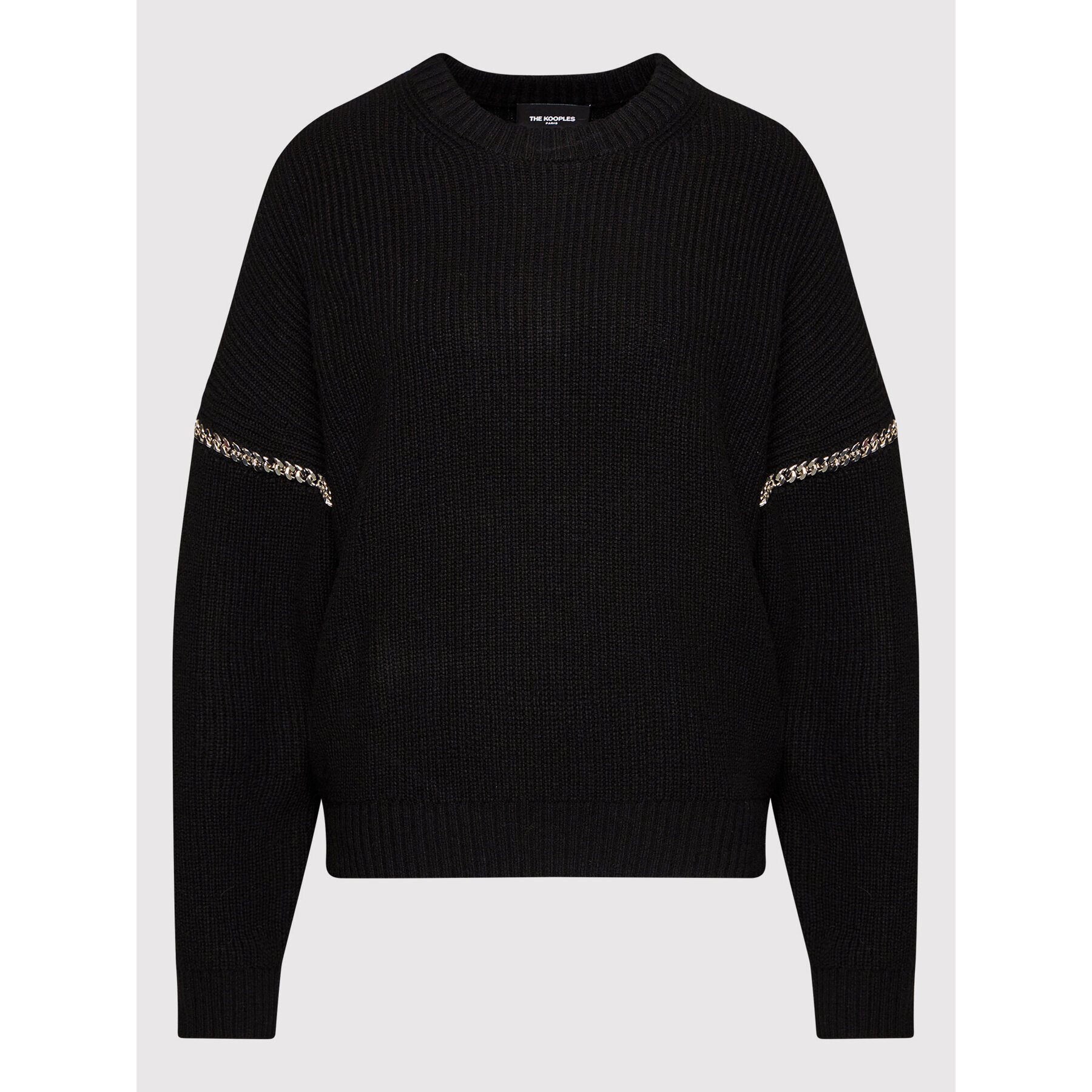 The Kooples Pulover Knit FPUL23042K Negru Relaxed Fit - Pled.ro