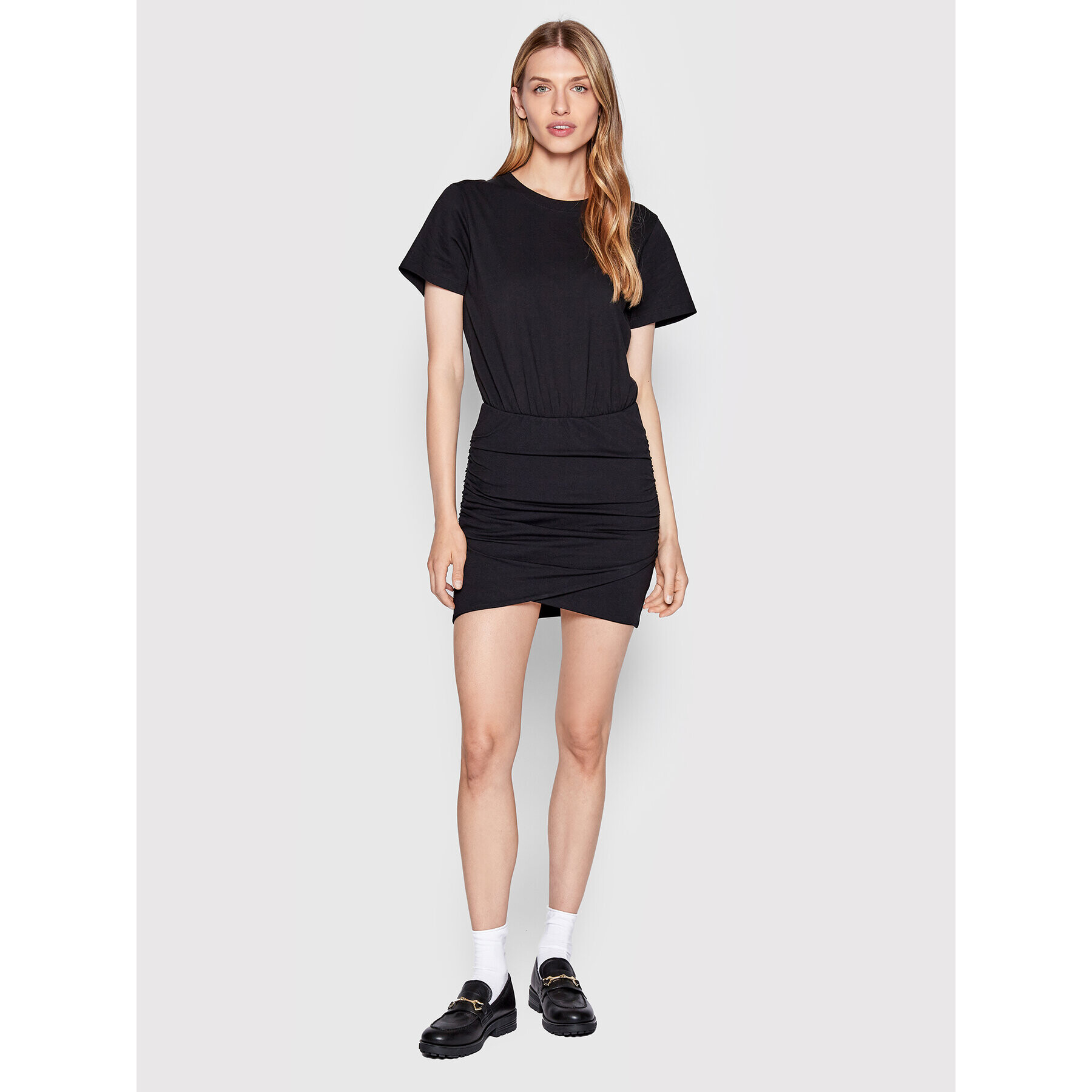 The Kooples Rochie de zi Carry Over FROB25067K Negru Regular Fit - Pled.ro