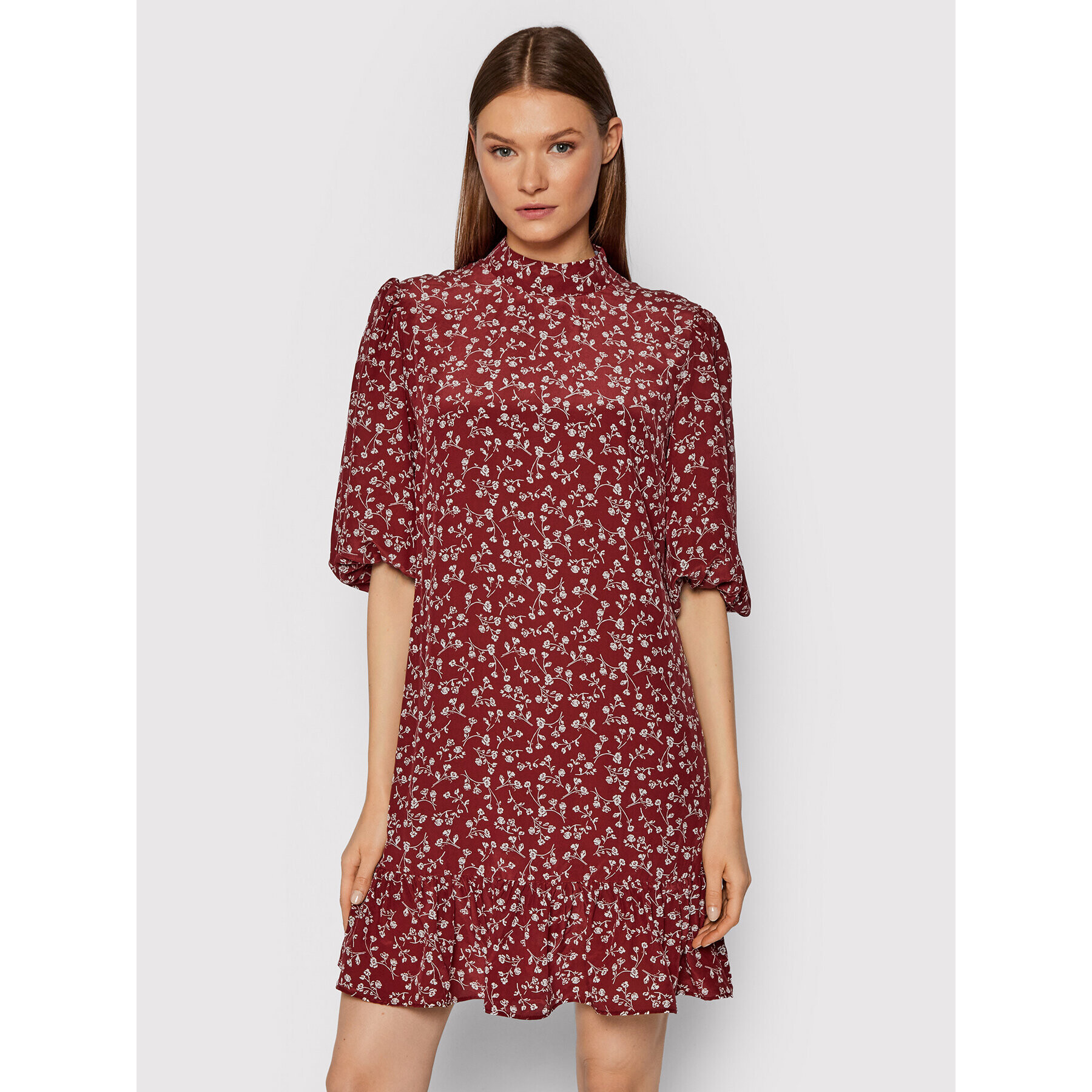 The Kooples Rochie de zi Lumieres FROB23155K Vișiniu Regular Fit - Pled.ro