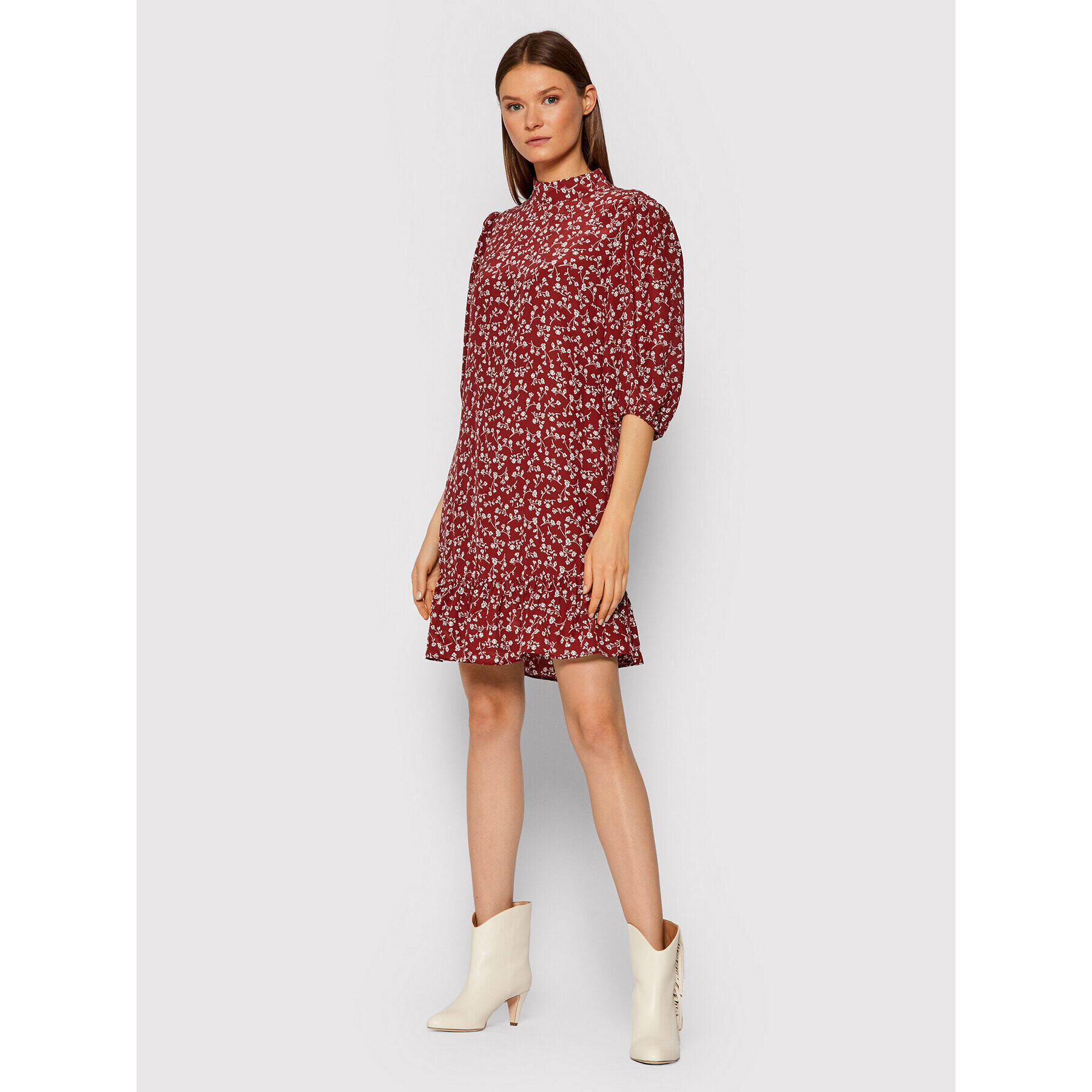 The Kooples Rochie de zi Lumieres FROB23155K Vișiniu Regular Fit - Pled.ro