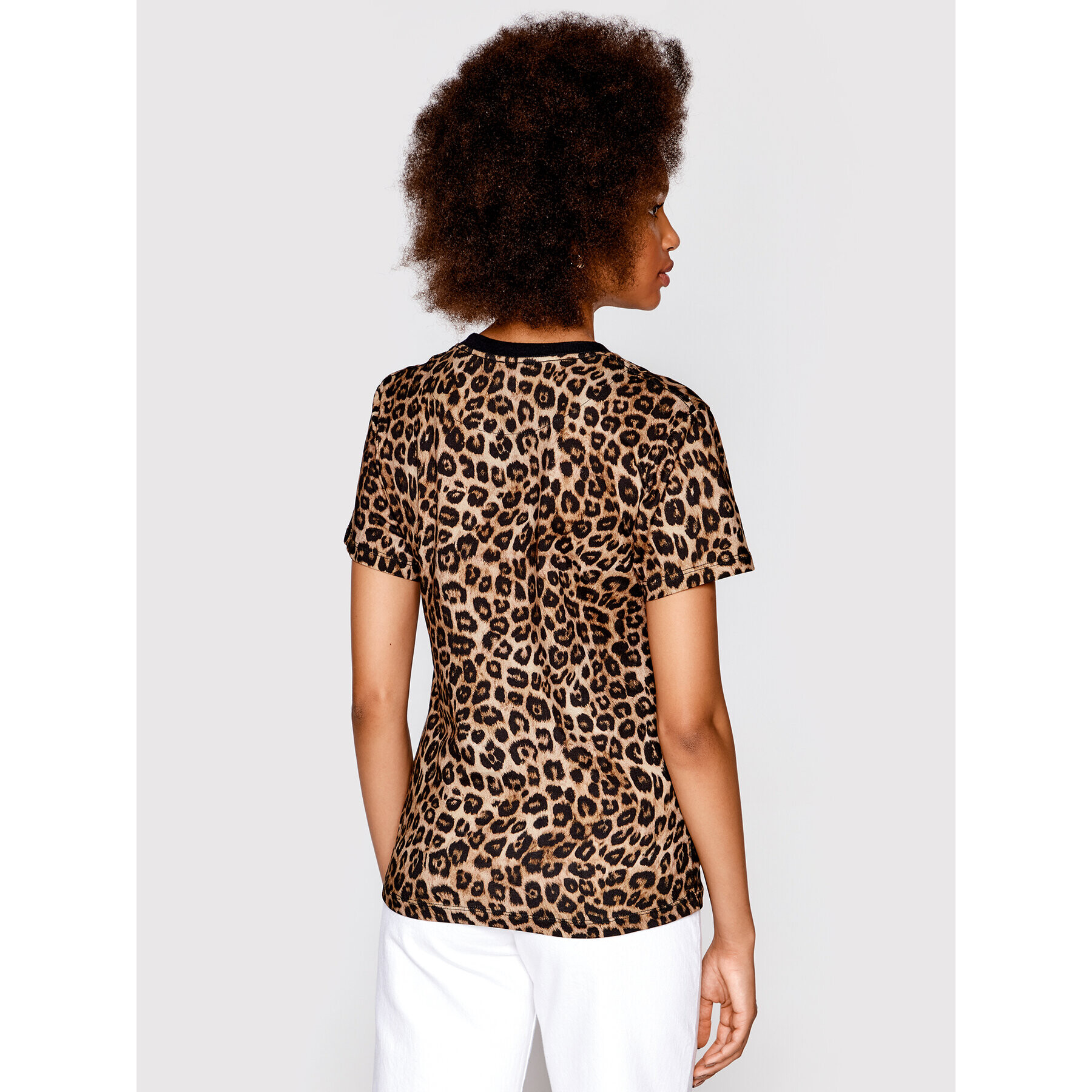 The Kooples Tricou Leopard FTSC25002K Maro Slim Fit - Pled.ro