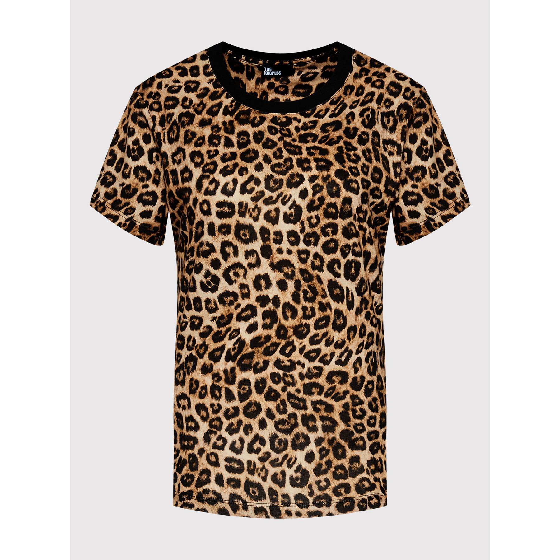 The Kooples Tricou Leopard FTSC25002K Maro Slim Fit - Pled.ro