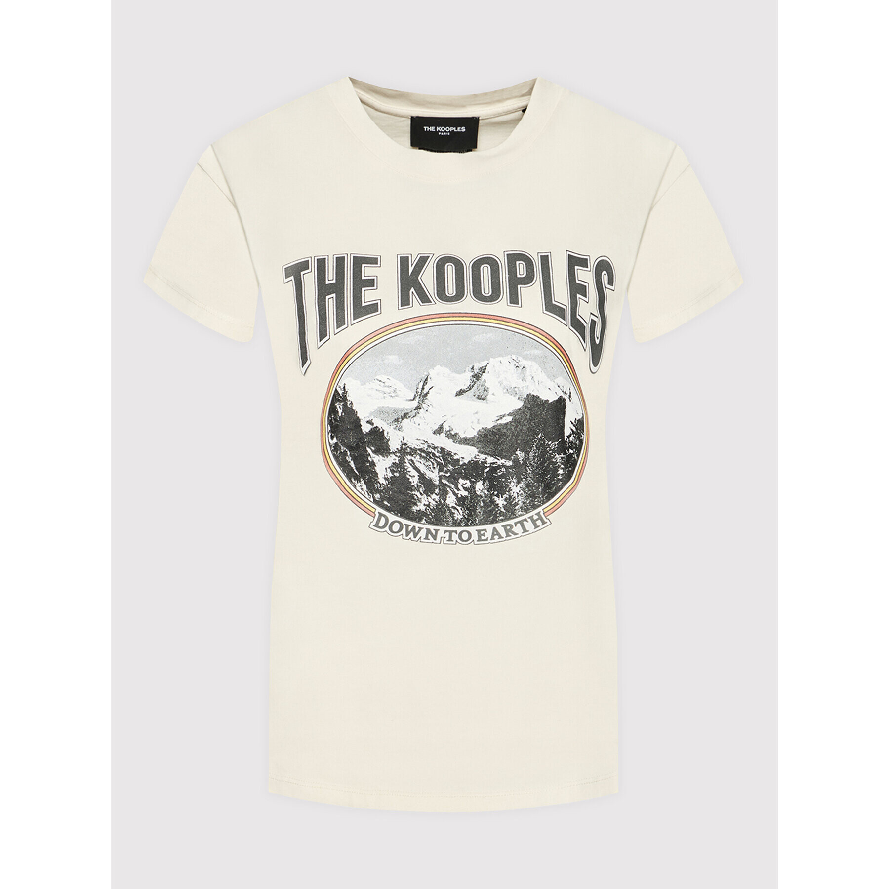 The Kooples Tricou Print FTSC23030K Galben Regular Fit - Pled.ro