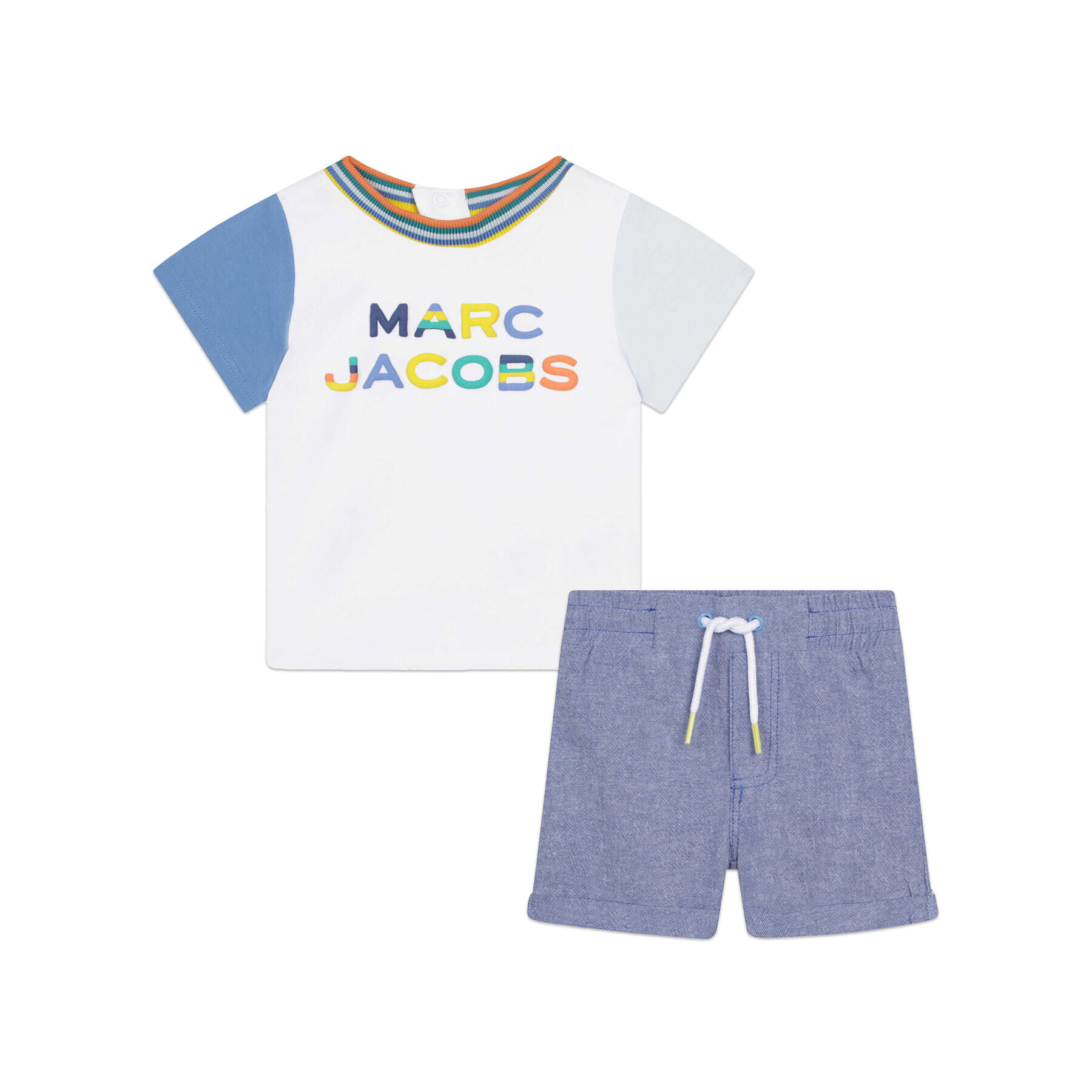 The Marc Jacobs Set tricou și pantaloni scurți W98167 Alb Regular Fit - Pled.ro