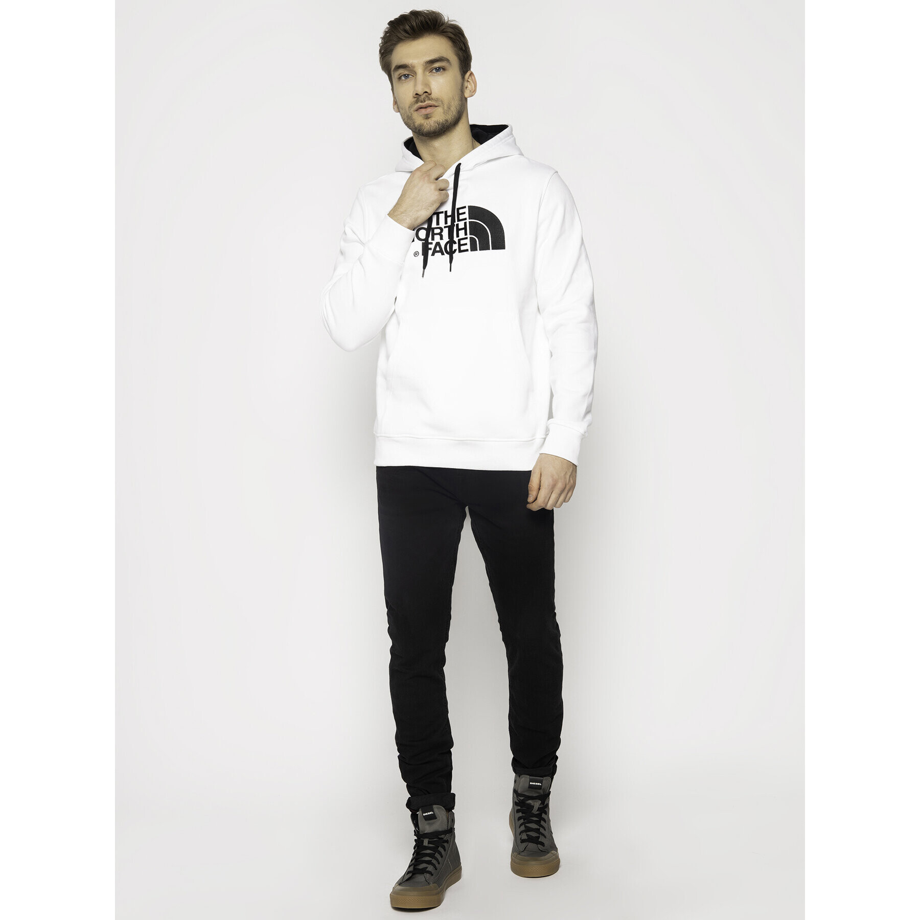 The North Face Bluză Drew Peak Plv Hoodie NF00AHJY Alb Regular Fit - Pled.ro