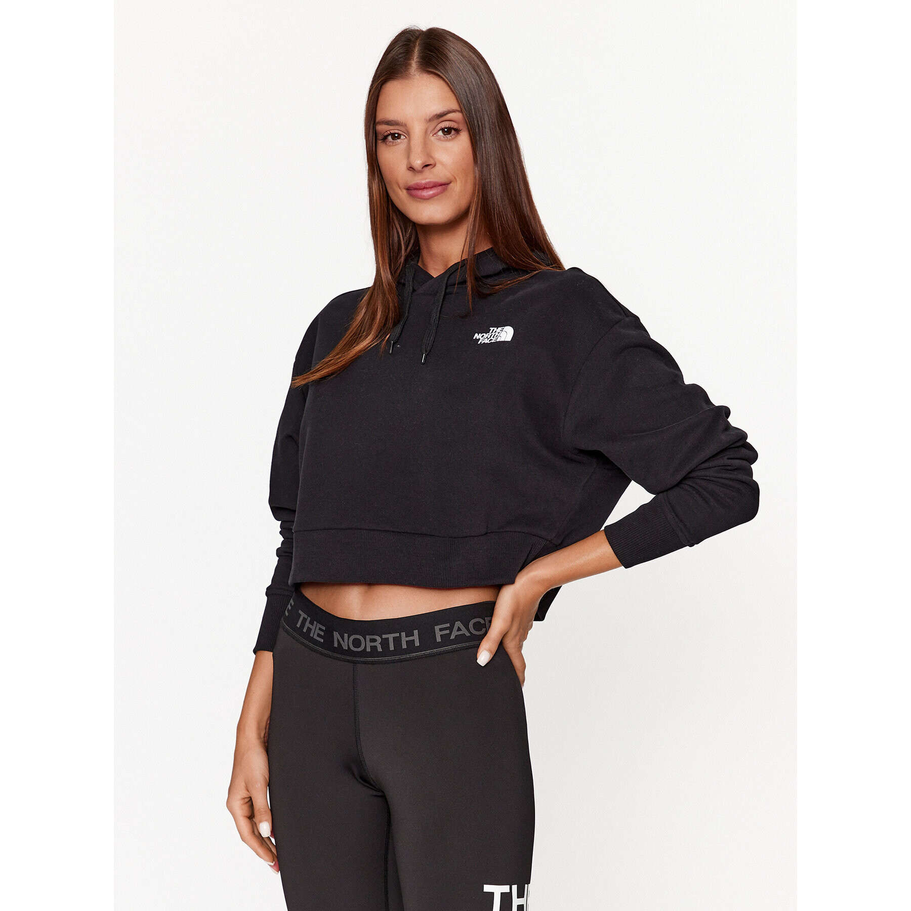 The North Face Bluză W Trend Crop Hoodie - EuNF0A5ICYJK31 Negru Regular Fit - Pled.ro