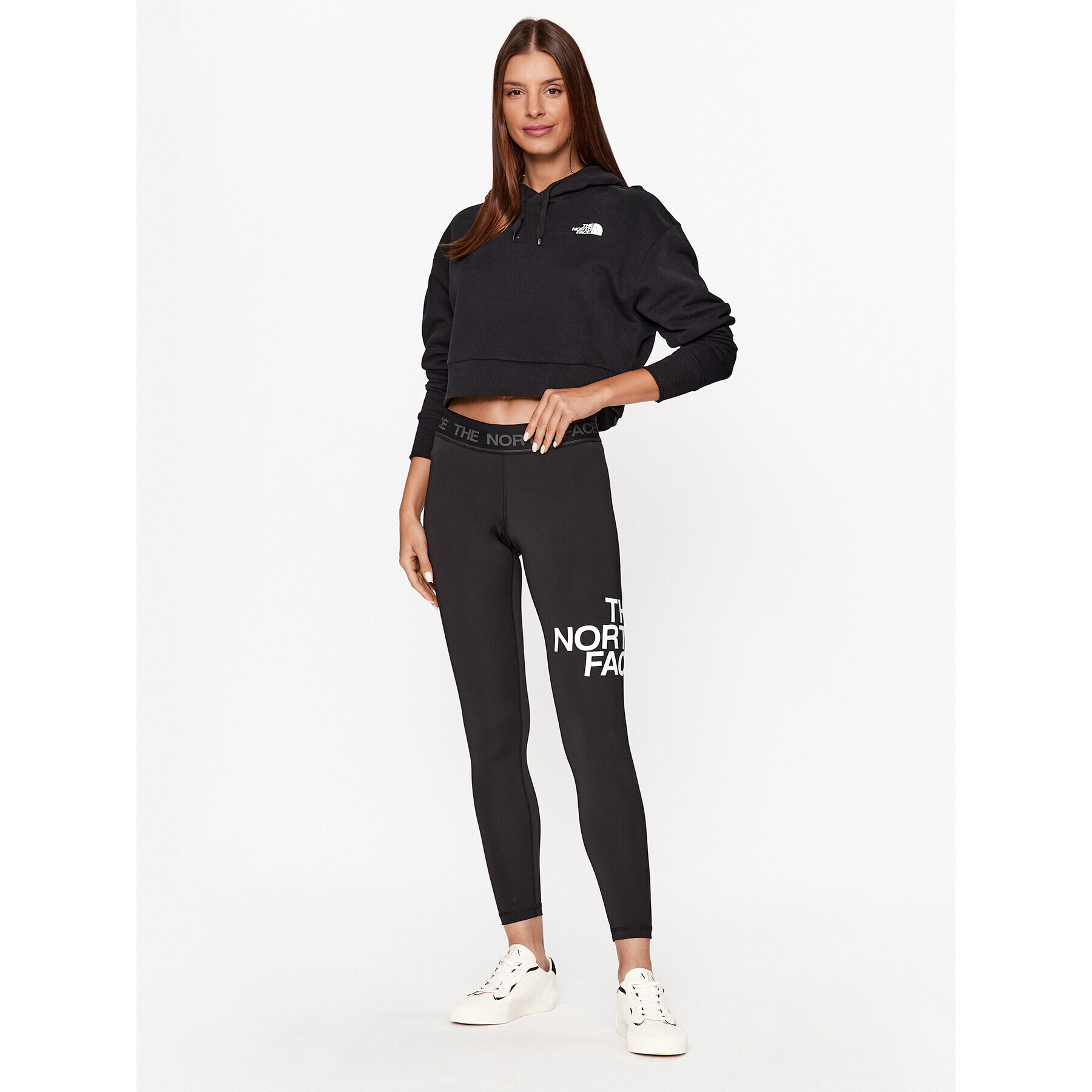 The North Face Bluză W Trend Crop Hoodie - EuNF0A5ICYJK31 Negru Regular Fit - Pled.ro