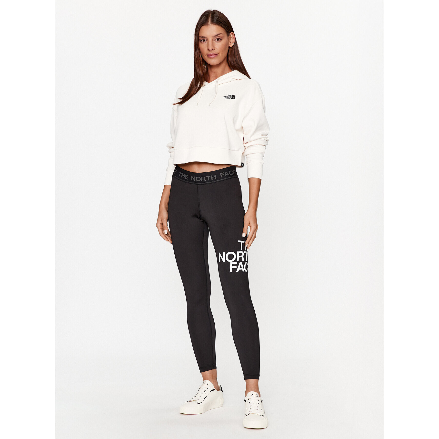 The North Face Bluză W Trend Crop Hoodie - EuNF0A5ICYN3N1 Alb Regular Fit - Pled.ro