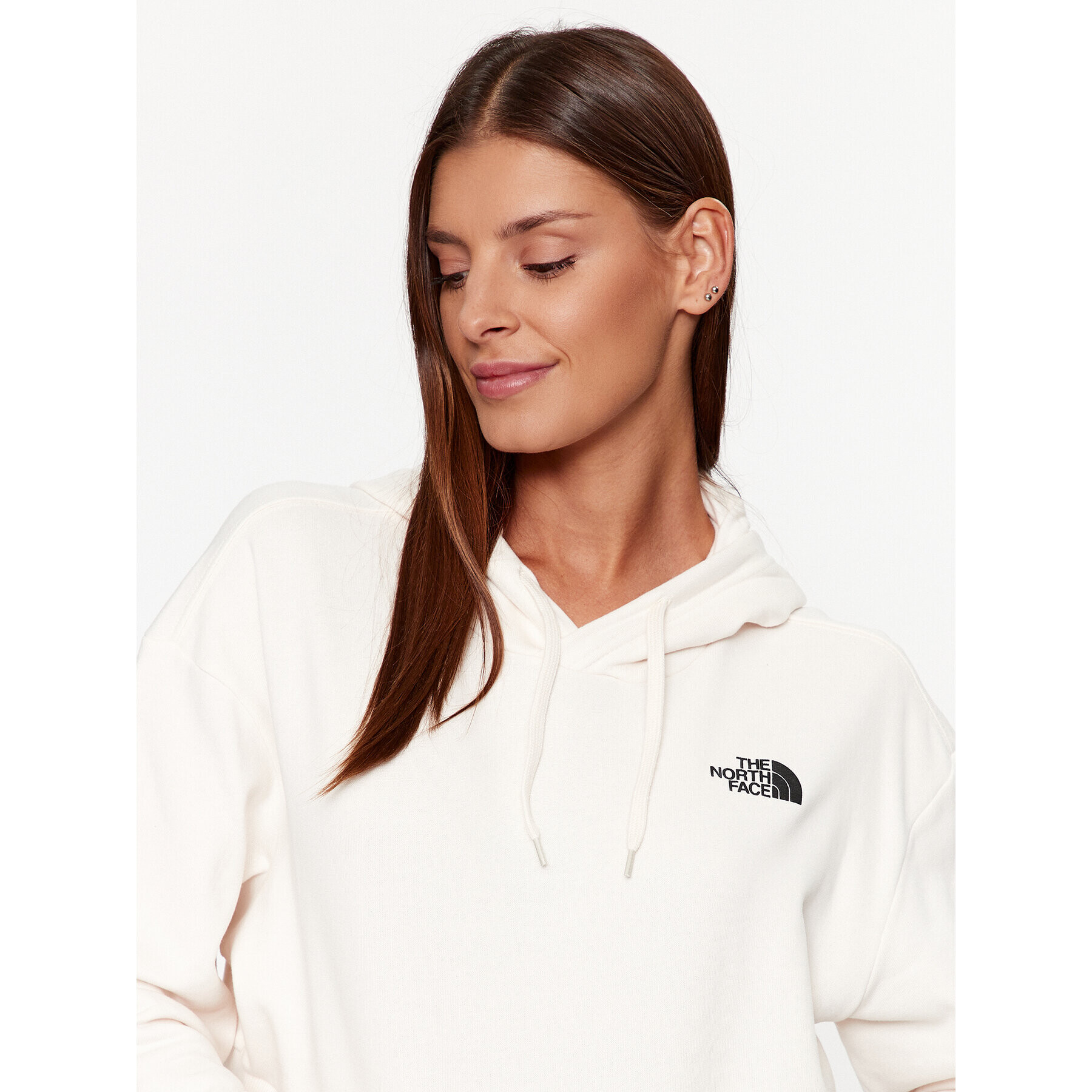 The North Face Bluză W Trend Crop Hoodie - EuNF0A5ICYN3N1 Alb Regular Fit - Pled.ro