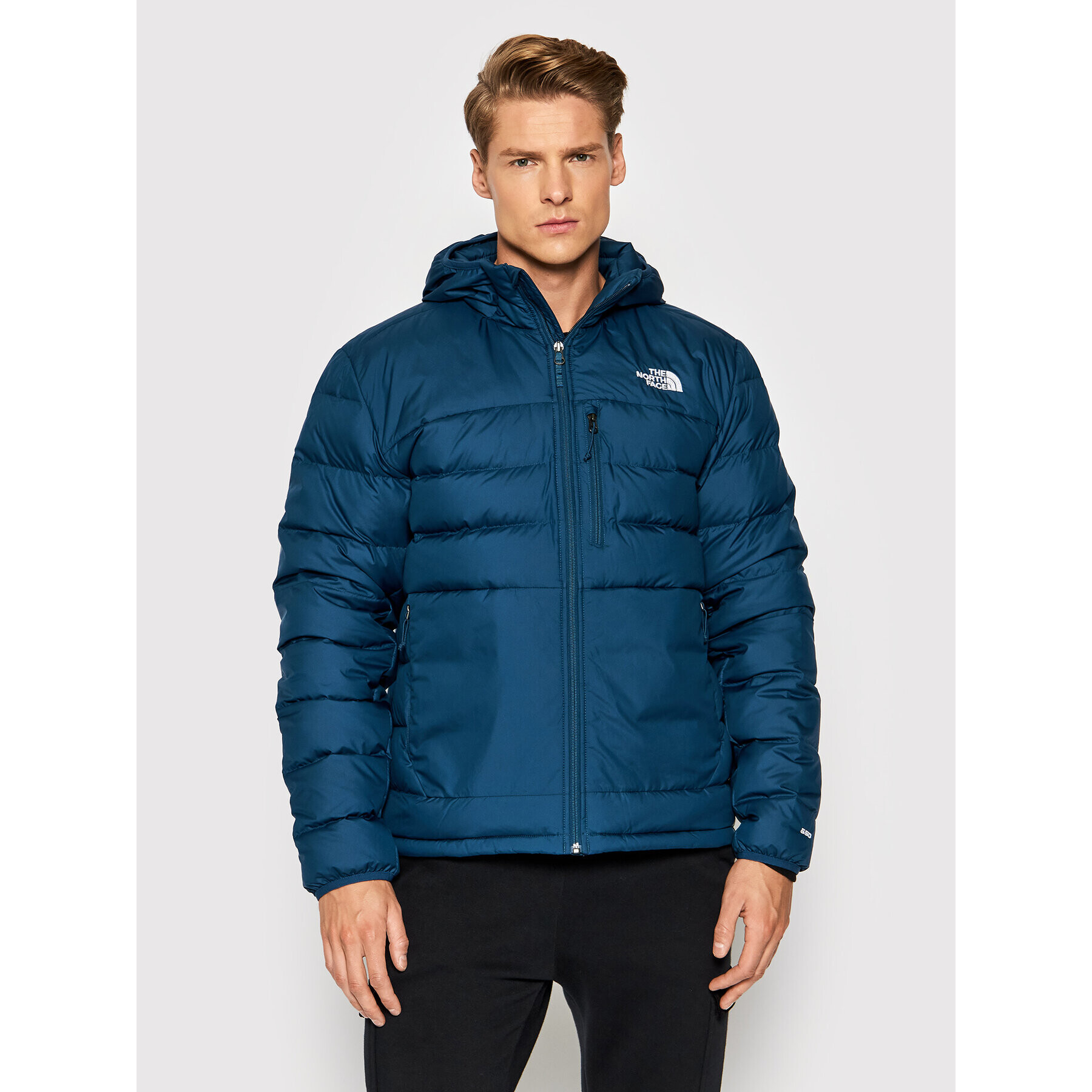 The North Face Geacă din puf Aconcagua NF0A4R26 Bleumarin Regular Fit - Pled.ro