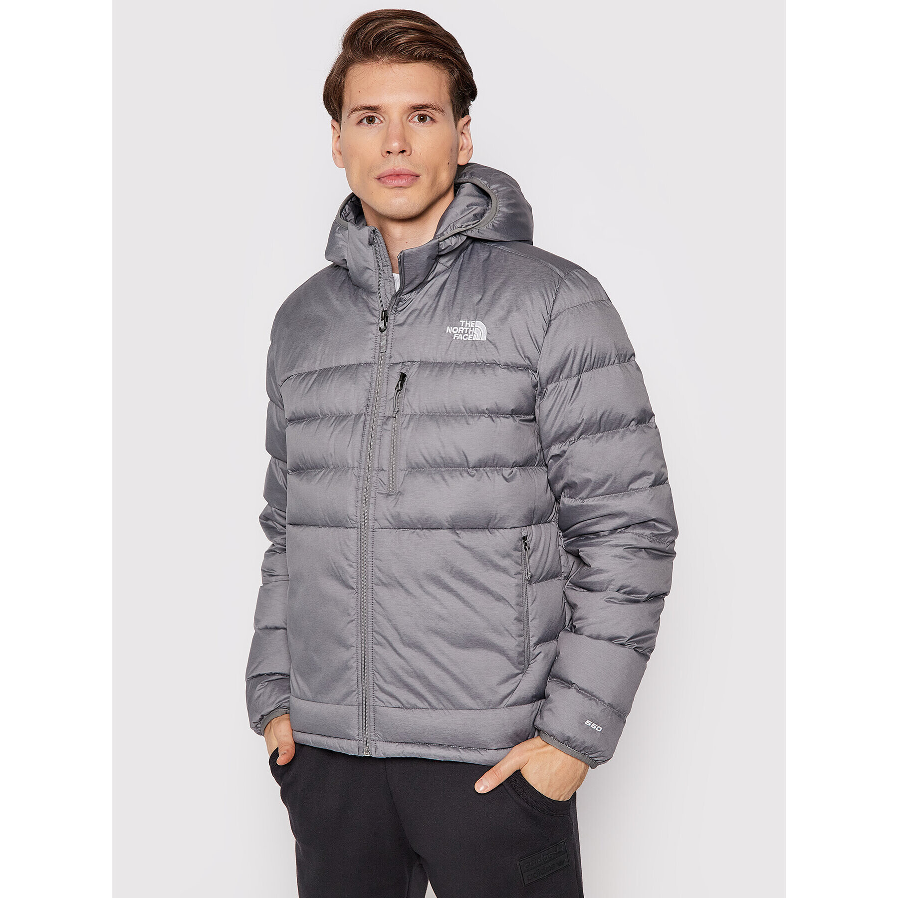 The North Face Geacă din puf Aconcagua NF0A4R26 Gri Regular Fit - Pled.ro