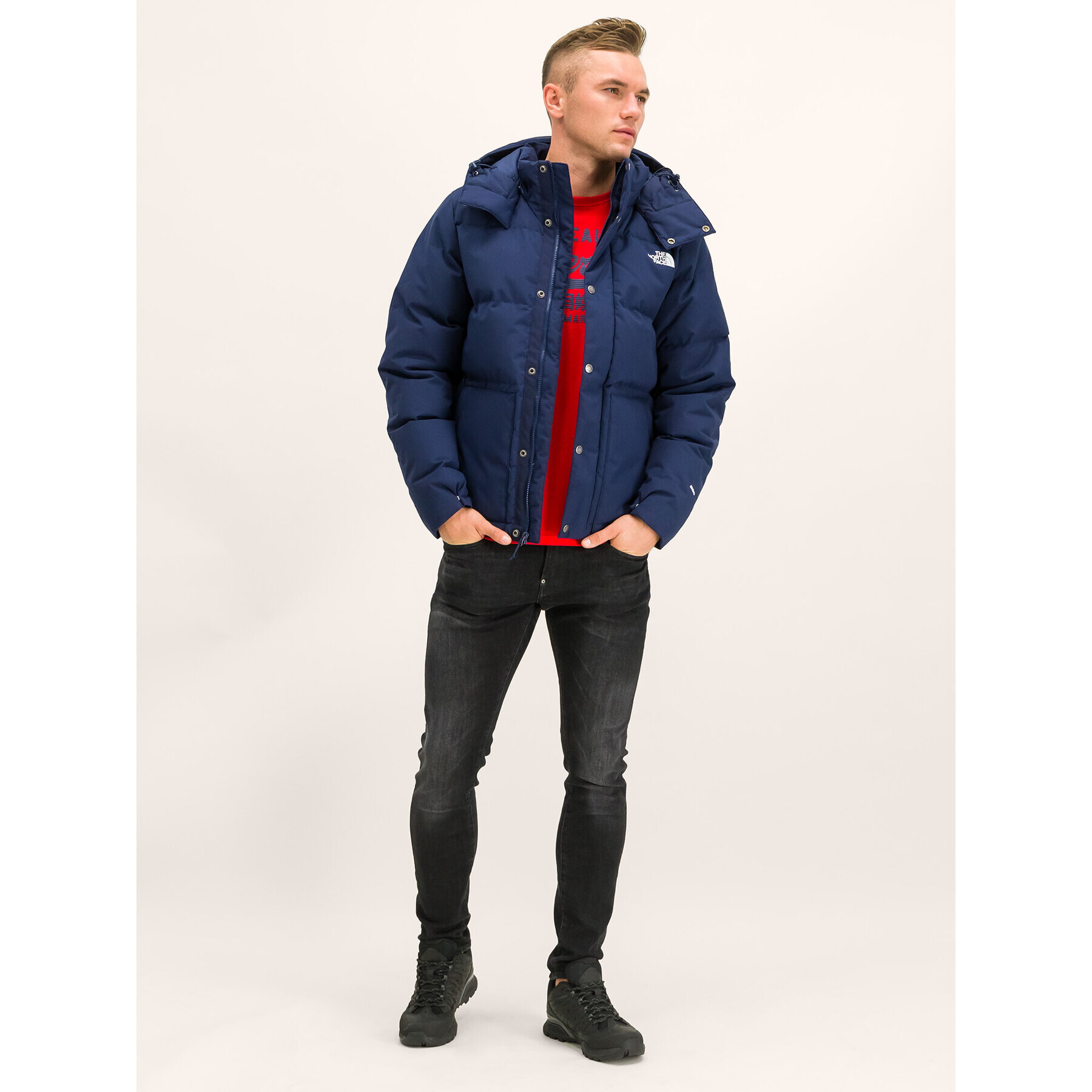 The North Face Geacă din puf Box Canyon NF0A3Y25 Bleumarin Regular Fit - Pled.ro