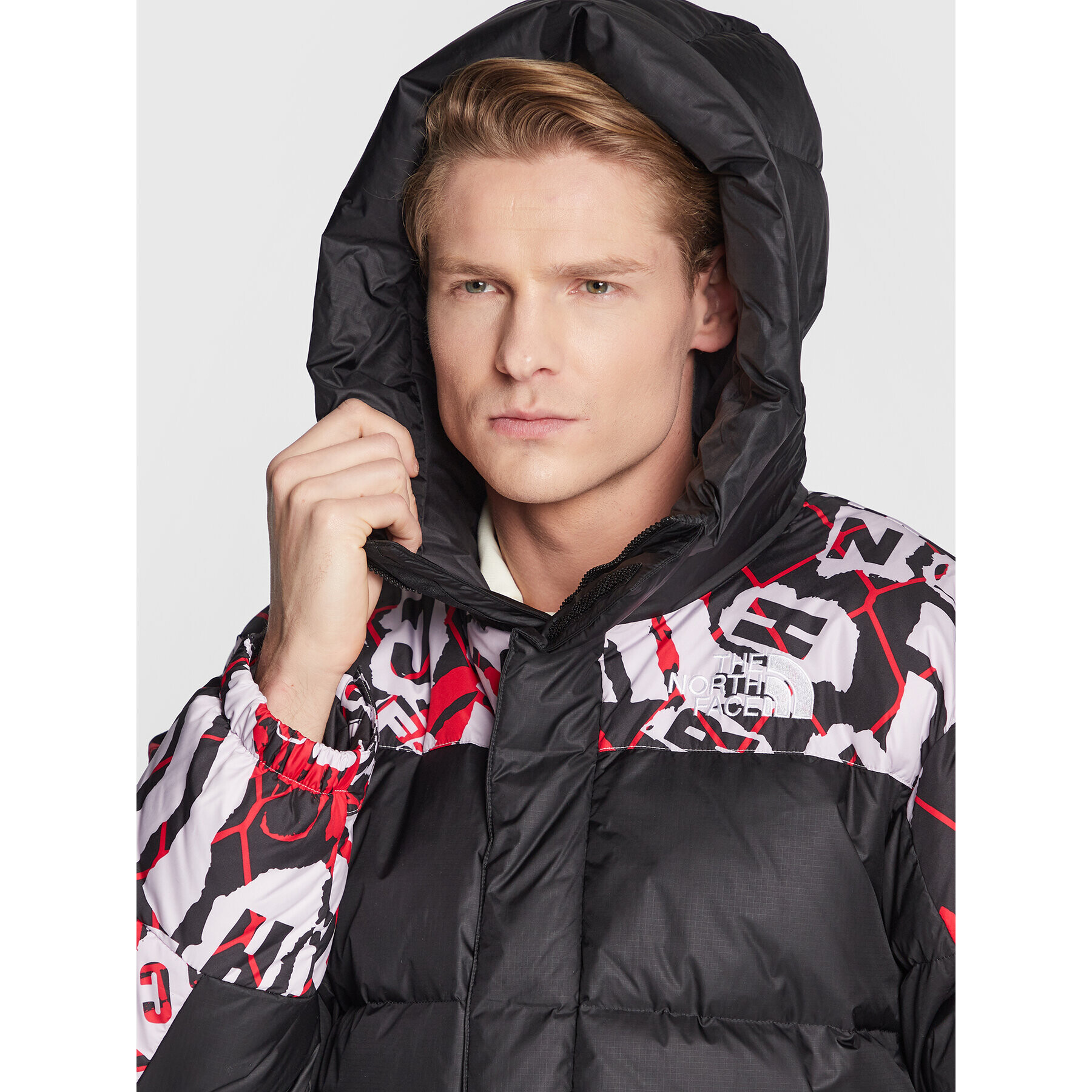 The North Face Geacă din puf Printed Hmlyn NF0A5J1J Negru Regular Fit - Pled.ro