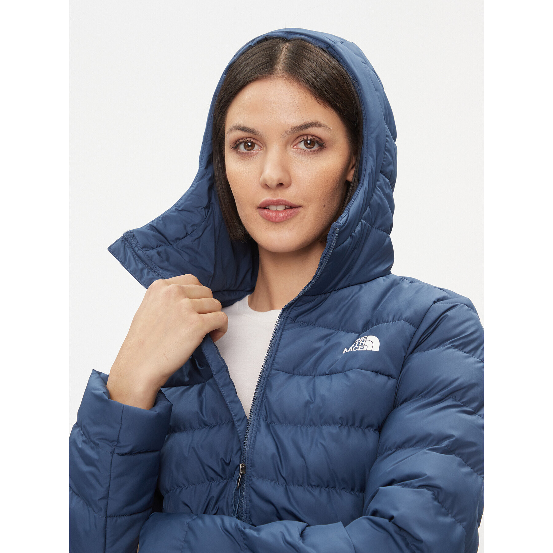 The North Face Geacă din puf W Aconcagua 3 Hoodie NF0A84IVHDC1 Albastru Regular Fit - Pled.ro