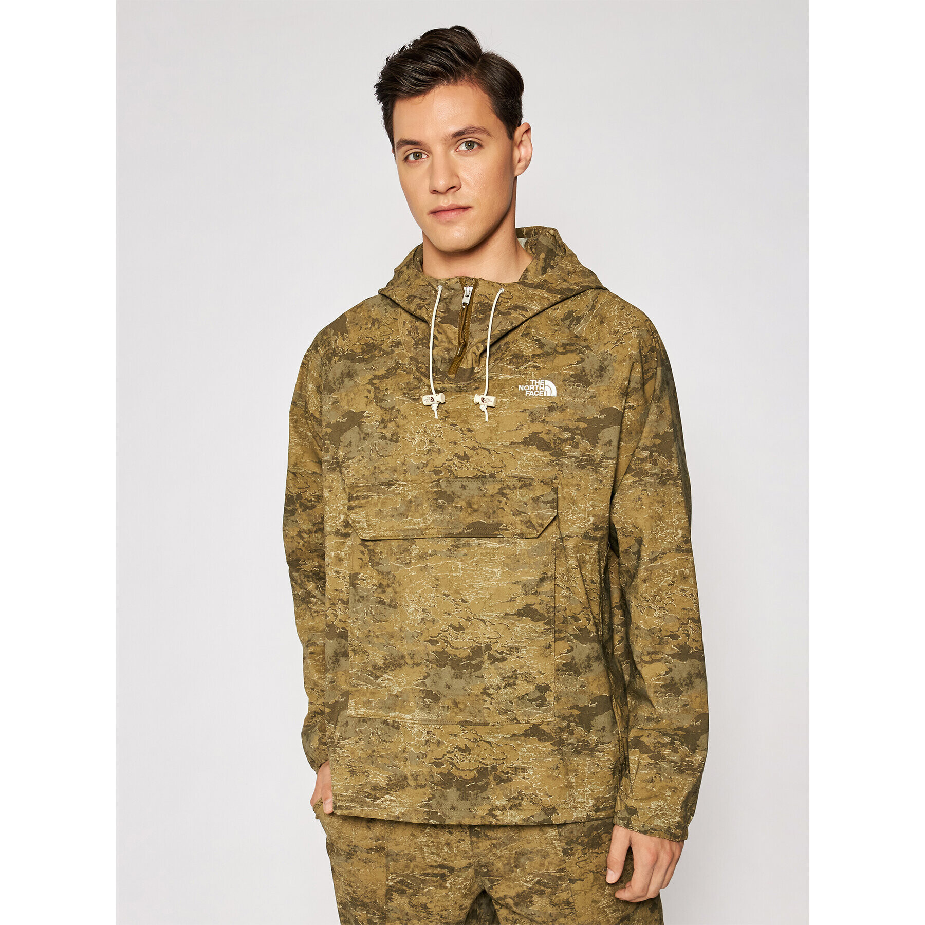 The North Face Geacă fără fermoar Printed Class V Po NF0A55T7 Verde Regular Fit - Pled.ro