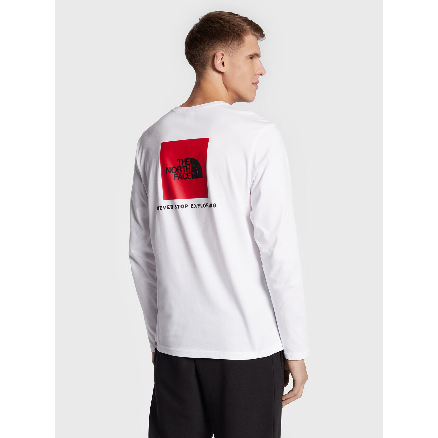 The North Face Longsleeve NF0A493L Alb Regular Fit - Pled.ro