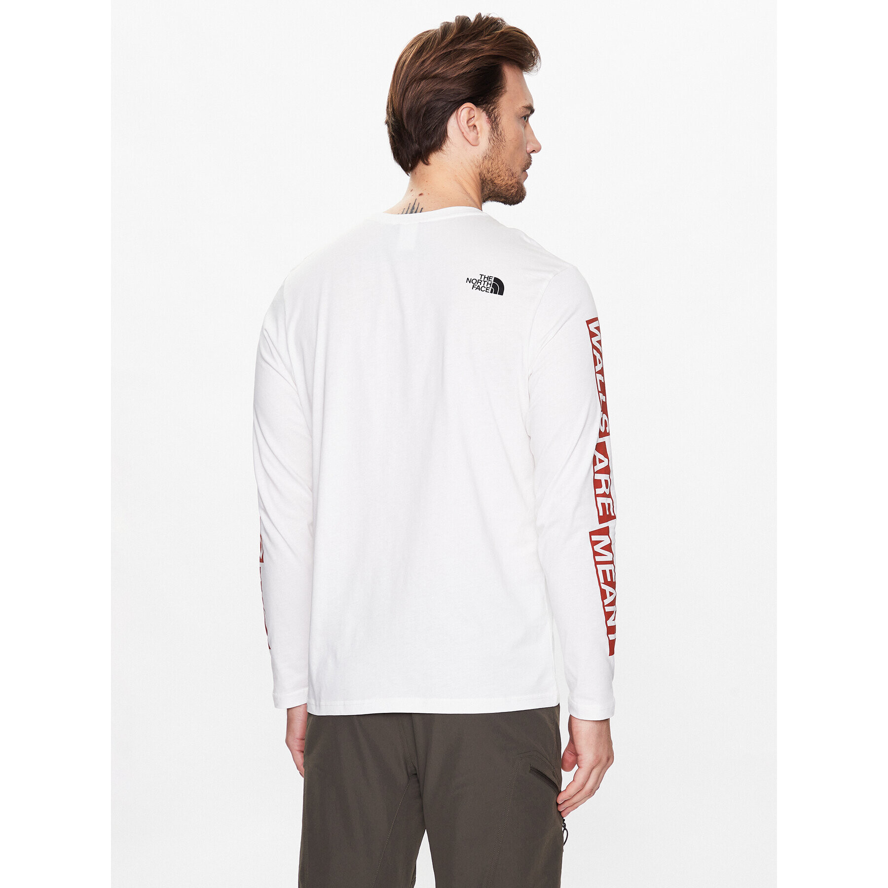 The North Face Longsleeve Outdoor Graphic NF0A827K Alb Regular Fit - Pled.ro