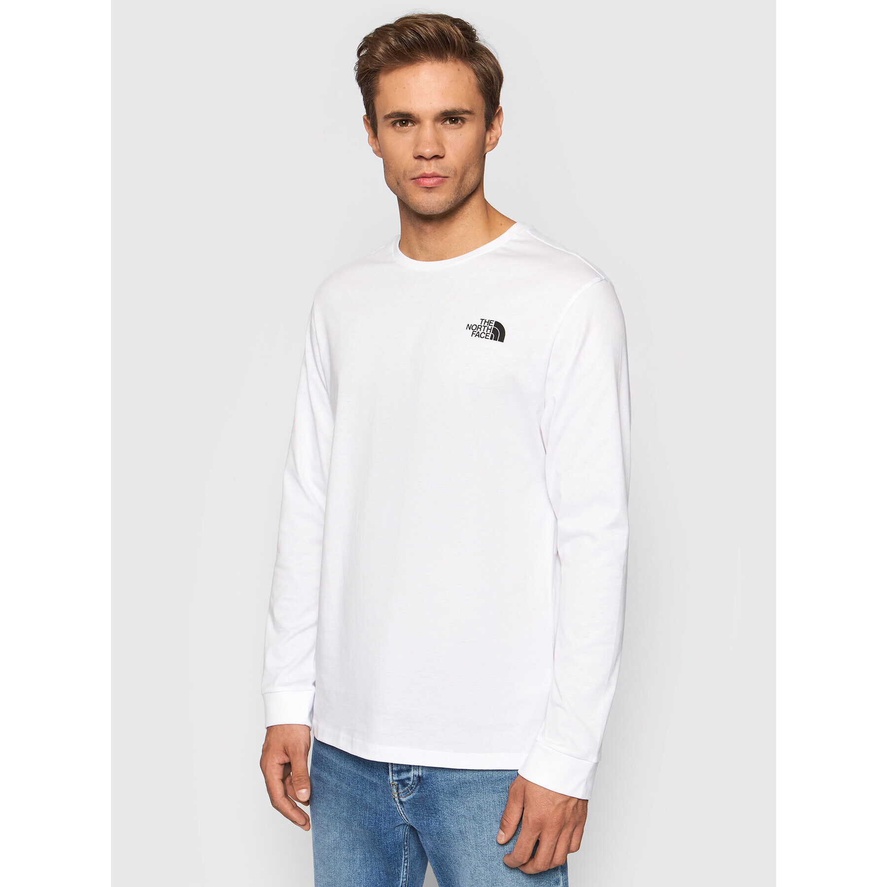 The North Face Longsleeve Simple Dome NF0A3L3B Alb Regular Fit - Pled.ro