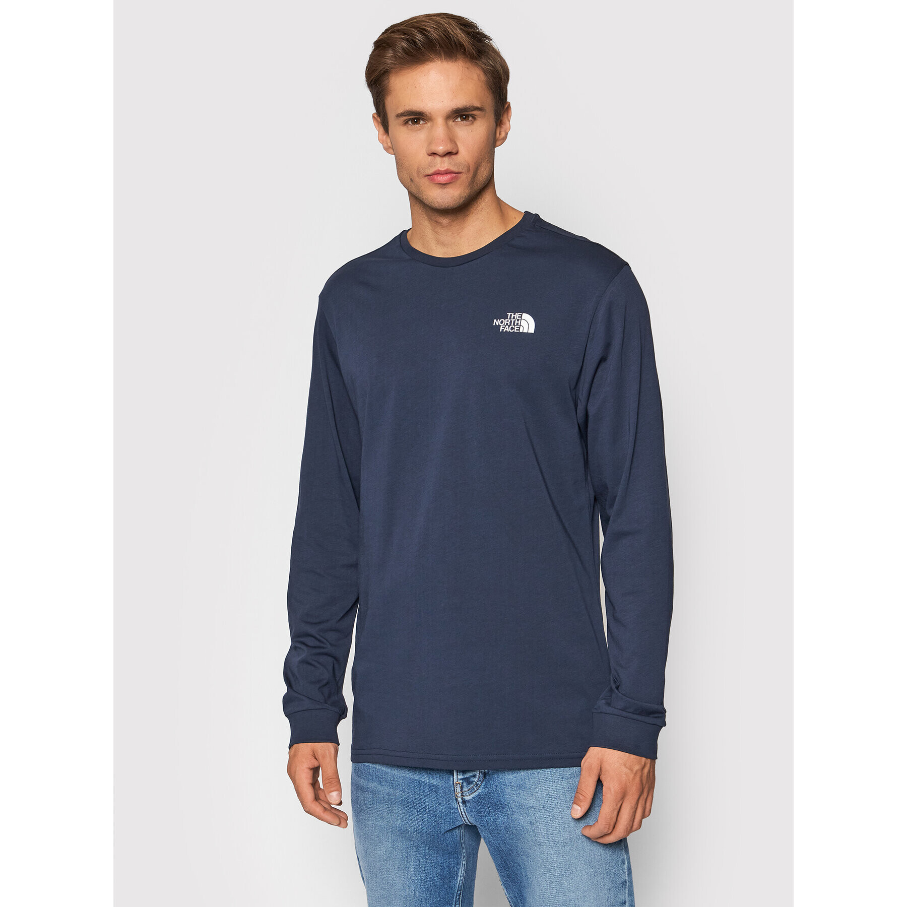 The North Face Longsleeve Simple Dome NF0A3L3BH2G1 Bleumarin Regular Fit - Pled.ro