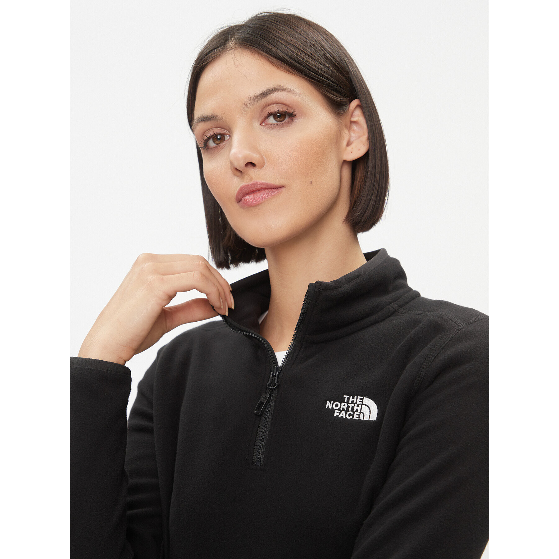 The North Face Polar W 100 Glacier 1/4 Zip - EuNF0A855MJK31 Negru Regular Fit - Pled.ro