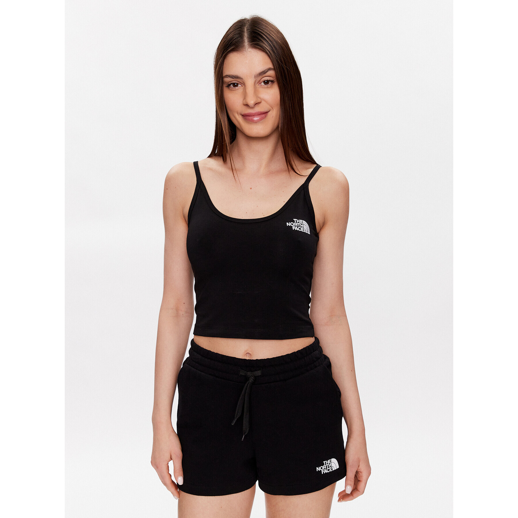 The North Face Top NF0A55AQ Negru Cropped Fit - Pled.ro