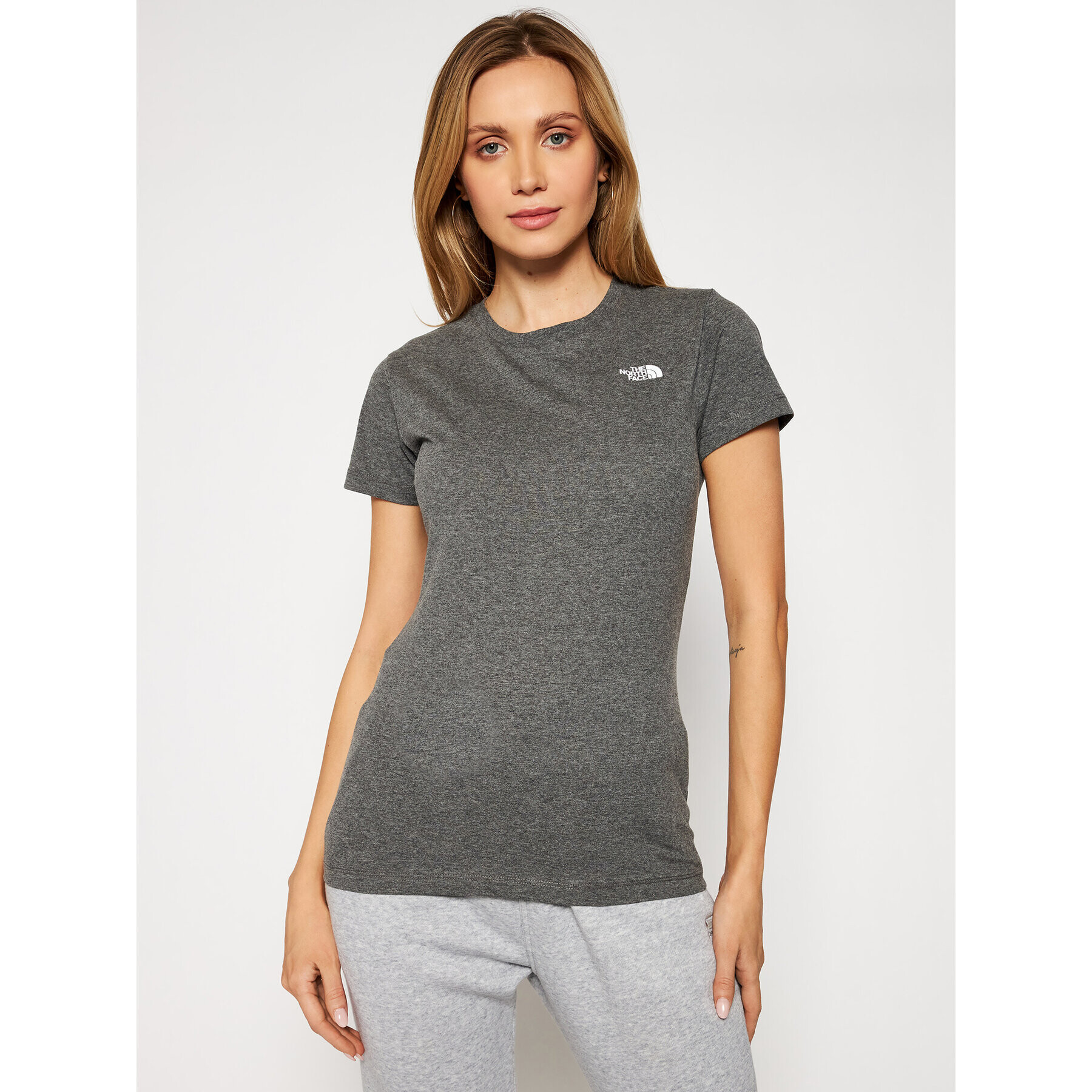 The North Face Tricou Graphic NF0A4T1CDYY1 Gri Regular Fit - Pled.ro