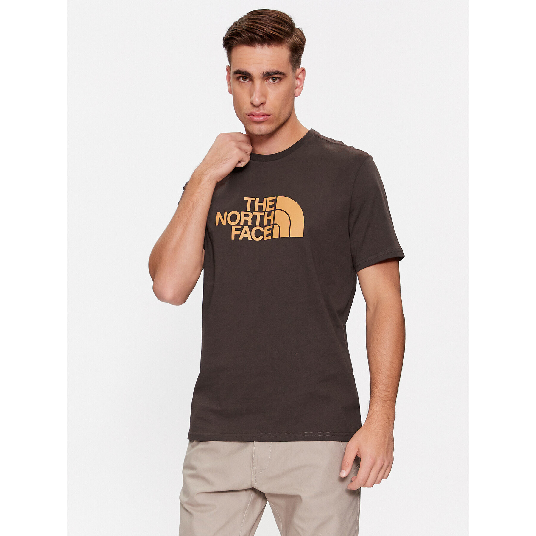 The North Face Tricou M S/S Easy Tee - EuNF0A2TX3KOT1 Maro Regular Fit - Pled.ro