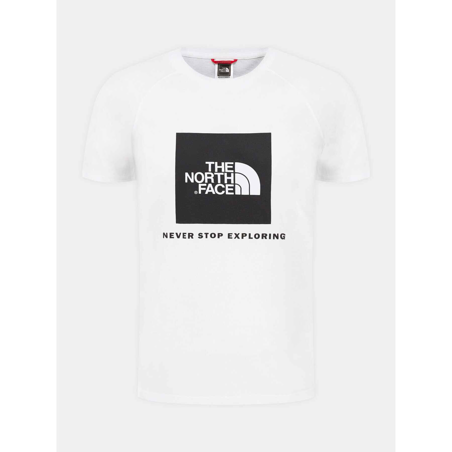 The North Face Tricou M S/S Raglan Redbox Tee - EuNF0A3BQOFN41 Alb Regular Fit - Pled.ro