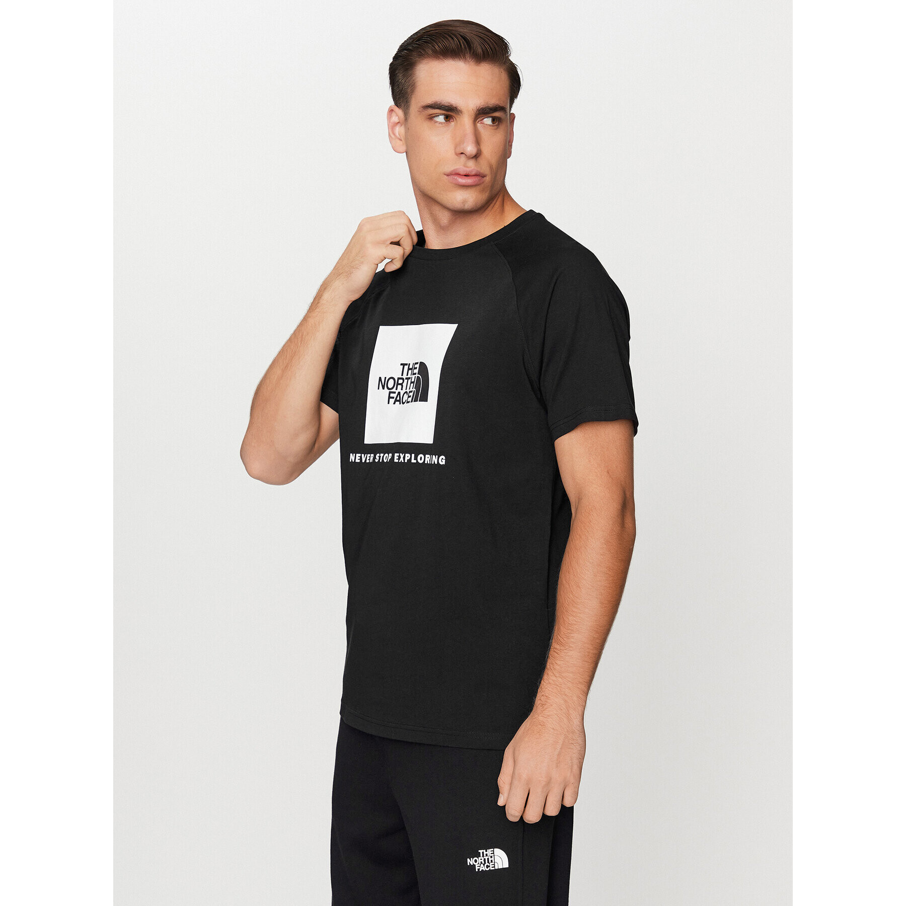 The North Face Tricou M S/S Raglan Redbox Tee - EuNF0A3BQOKY41 Negru Regular Fit - Pled.ro