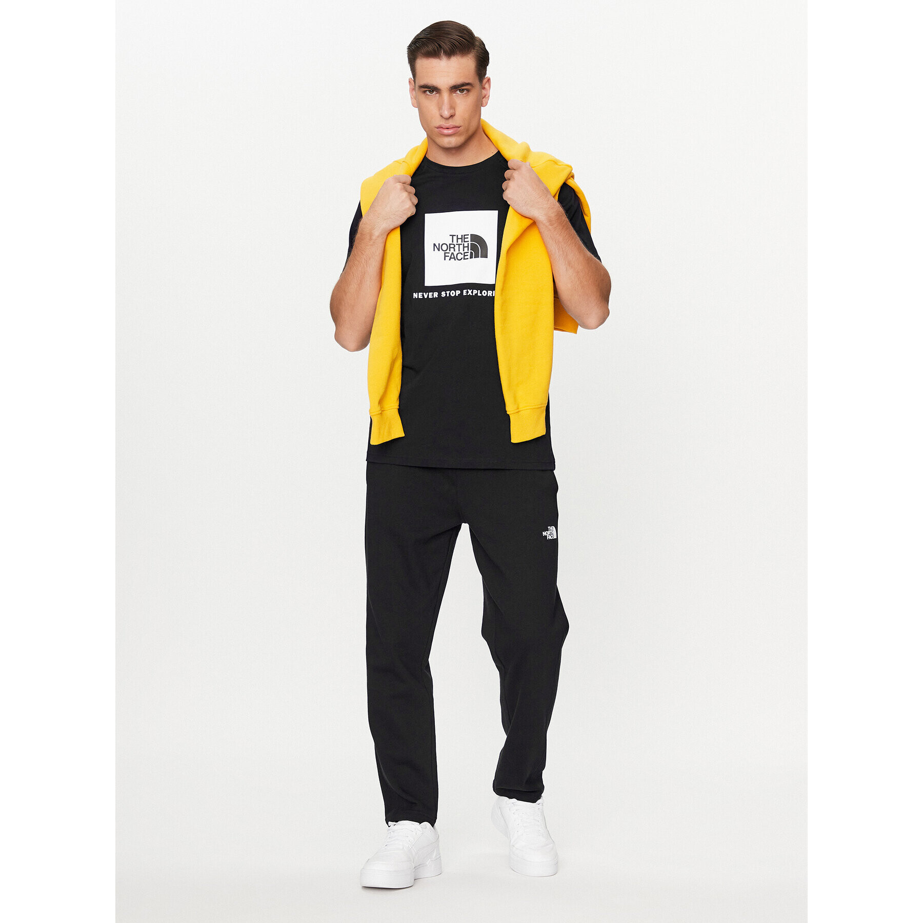 The North Face Tricou M S/S Raglan Redbox Tee - EuNF0A3BQOKY41 Negru Regular Fit - Pled.ro