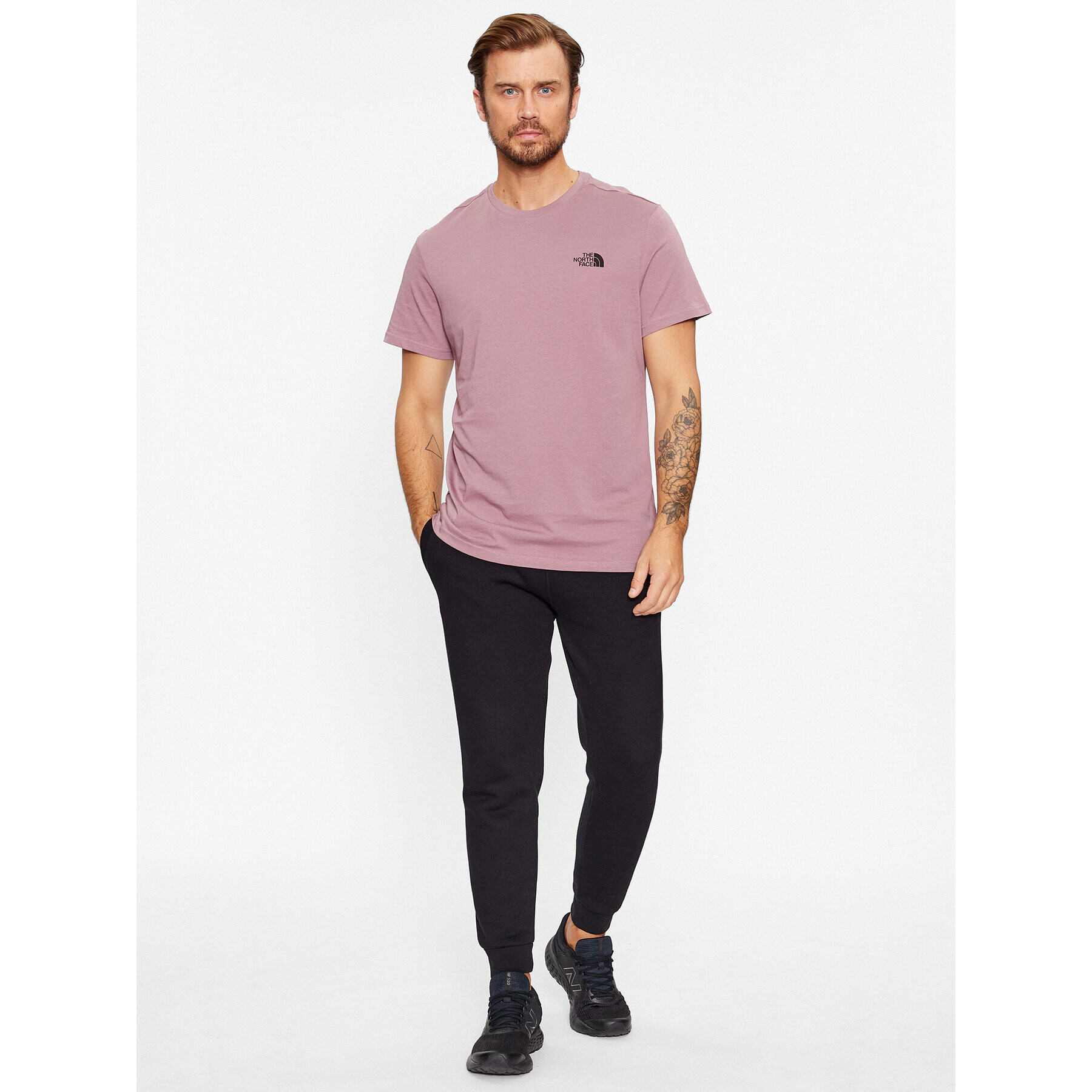 The North Face Tricou M S/S Simple Dome Tee - EuNF0A2TX5I0V1 Gri Regular Fit - Pled.ro