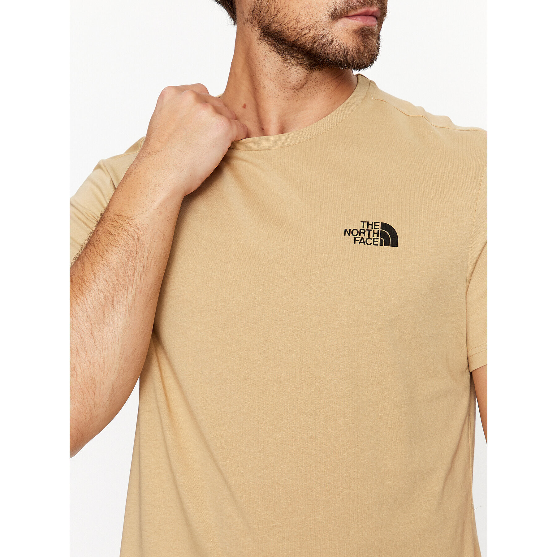 The North Face Tricou M S/S Simple Dome Tee - EuNF0A2TX5LK51 Bej Regular Fit - Pled.ro