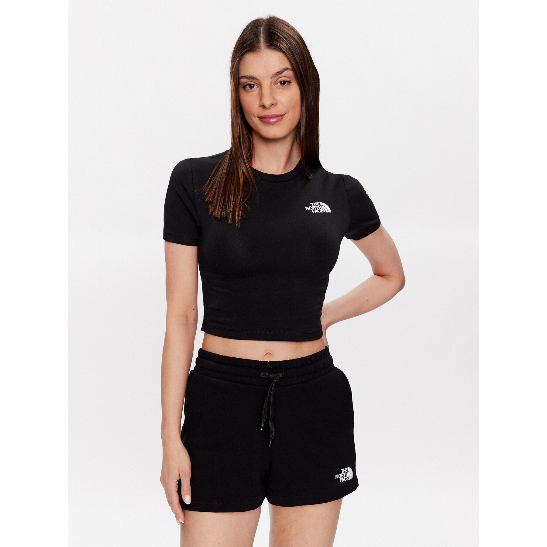 The North Face Tricou NF0A55AO Negru Cropped Fit - Pled.ro