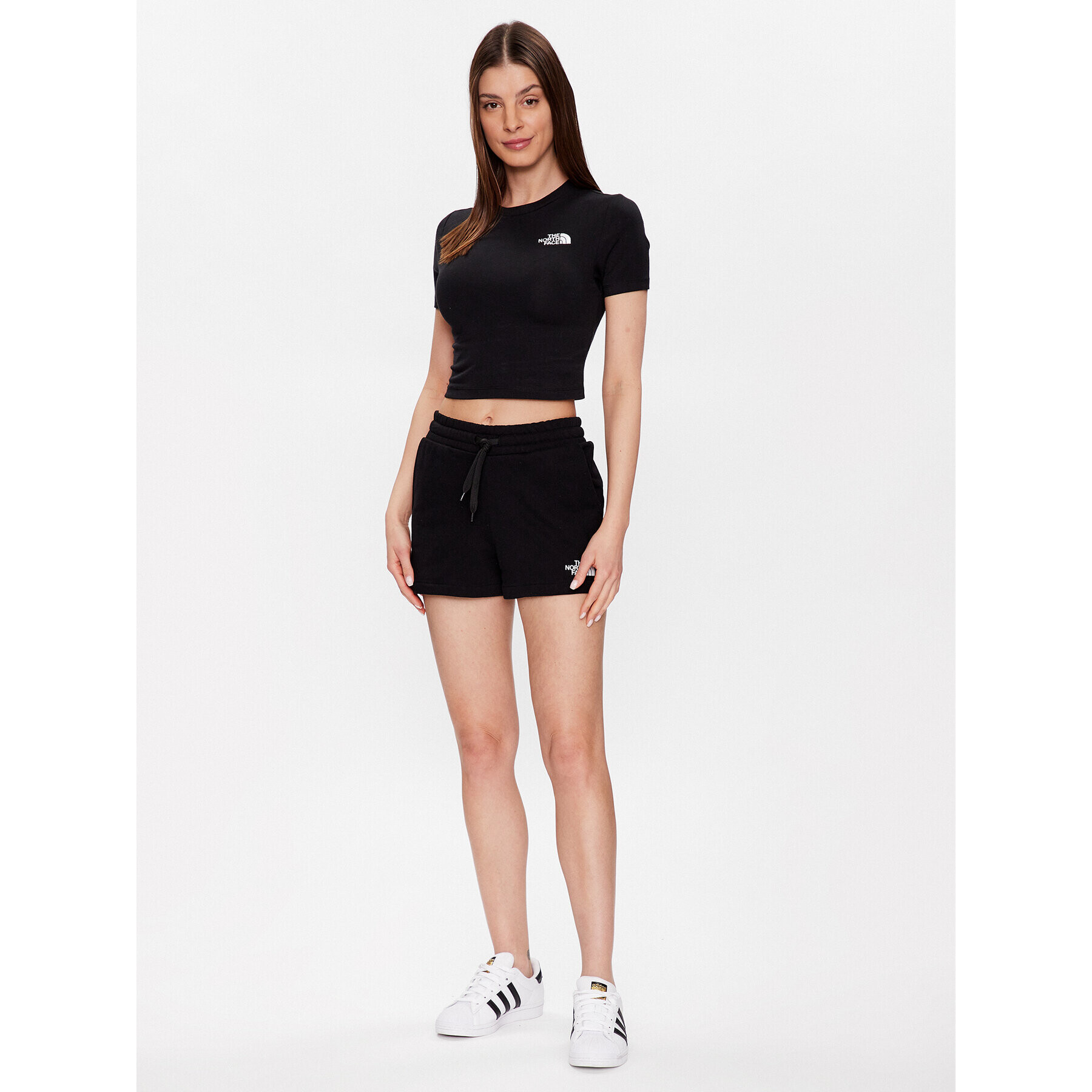 The North Face Tricou NF0A55AO Negru Cropped Fit - Pled.ro