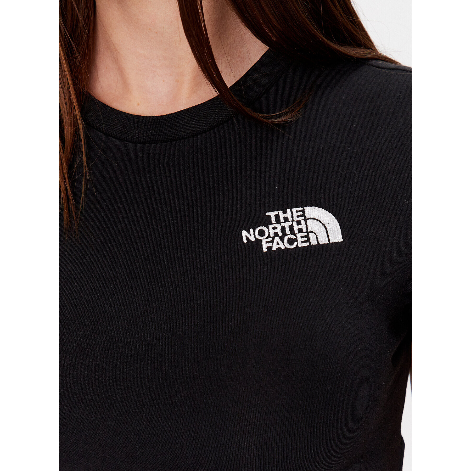 The North Face Tricou NF0A55AO Negru Cropped Fit - Pled.ro