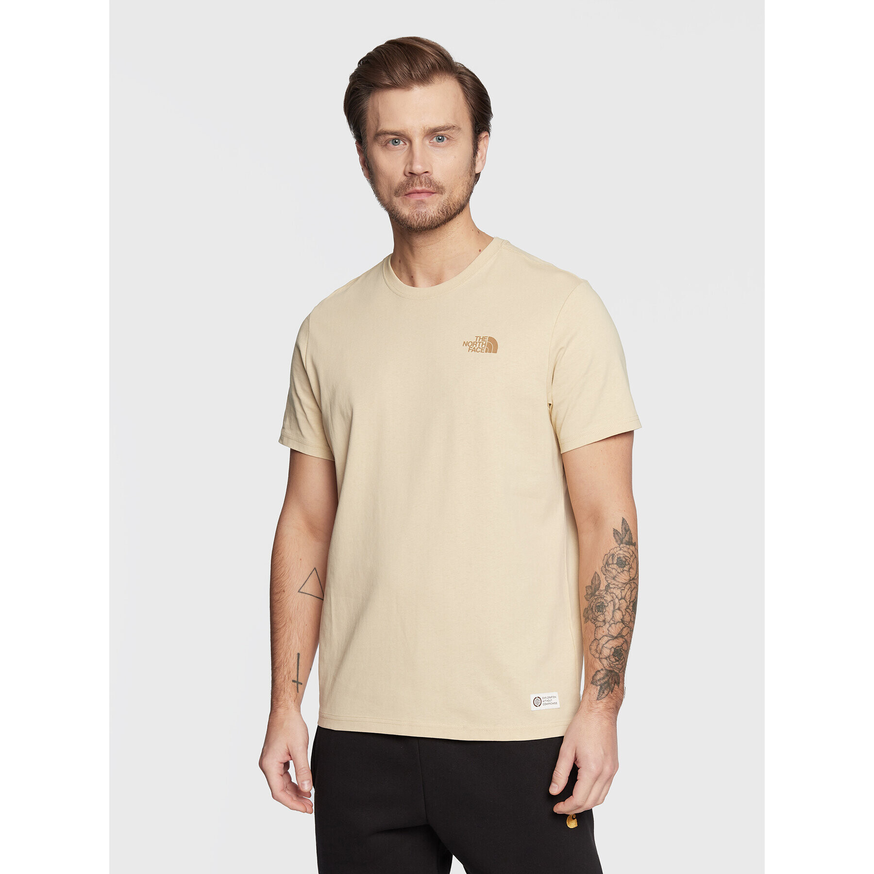 The North Face Tricou Re-Grind NF0A7X2M Bej Regular Fit - Pled.ro