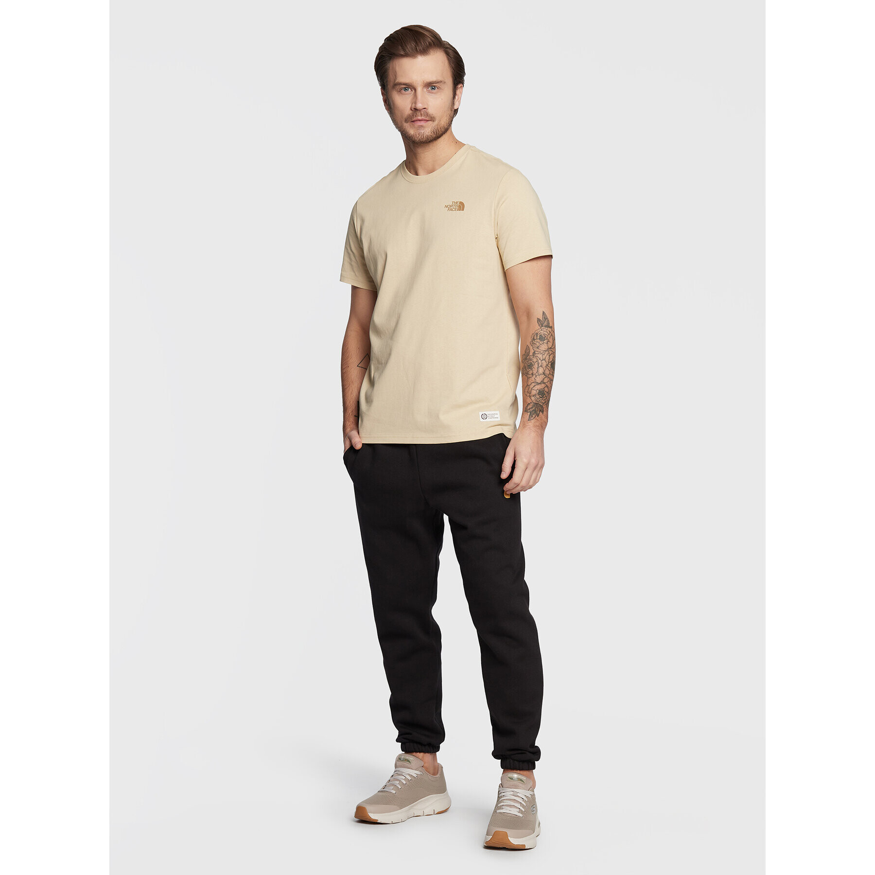 The North Face Tricou Re-Grind NF0A7X2M Bej Regular Fit - Pled.ro