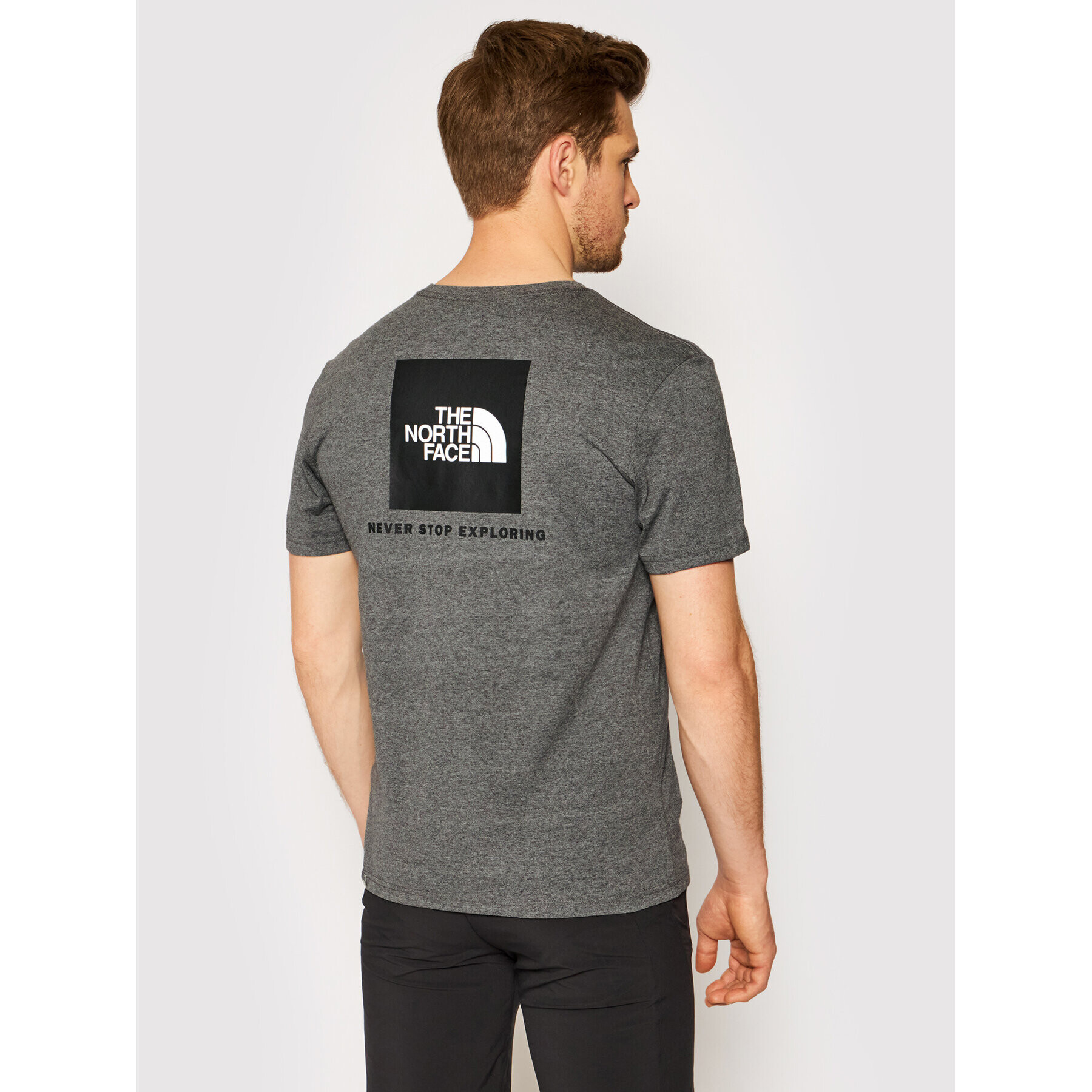 The North Face Tricou Red Box NF0A2TX2 Gri Regular Fit - Pled.ro