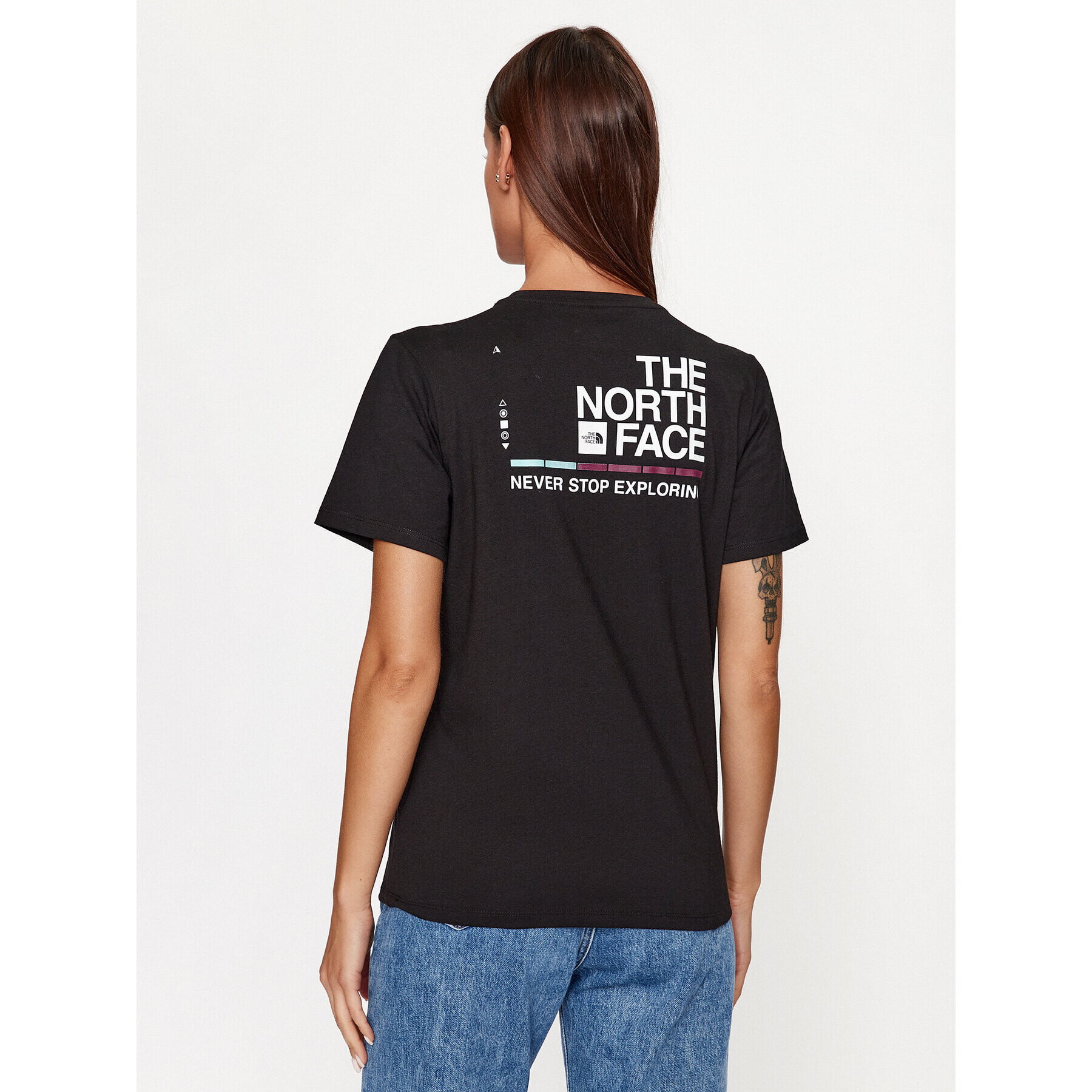 The North Face Tricou W Foundation Graphic Tee - EuNF0A86XNKY41 Negru Regular Fit - Pled.ro