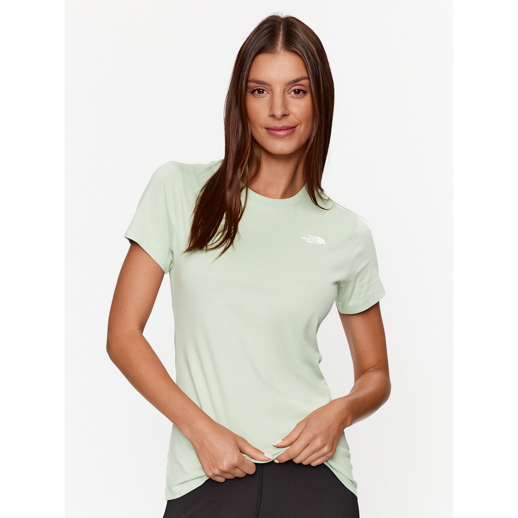 The North Face Tricou W S/S Simple Dome TeeNF0A4T1AI0G1 Verde Regular Fit - Pled.ro