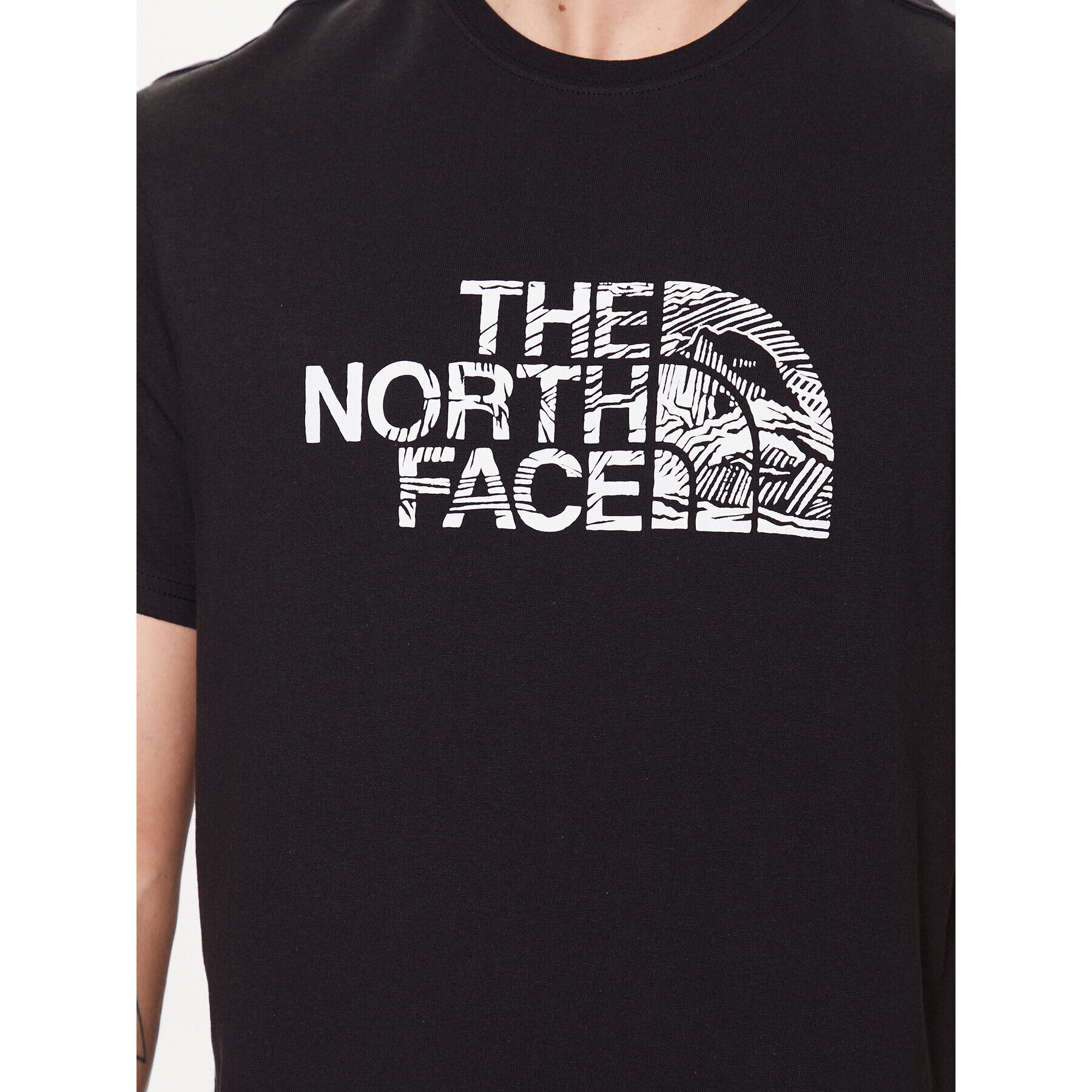 The North Face Tricou Woodcut Dome NF0A827H Negru Regular Fit - Pled.ro