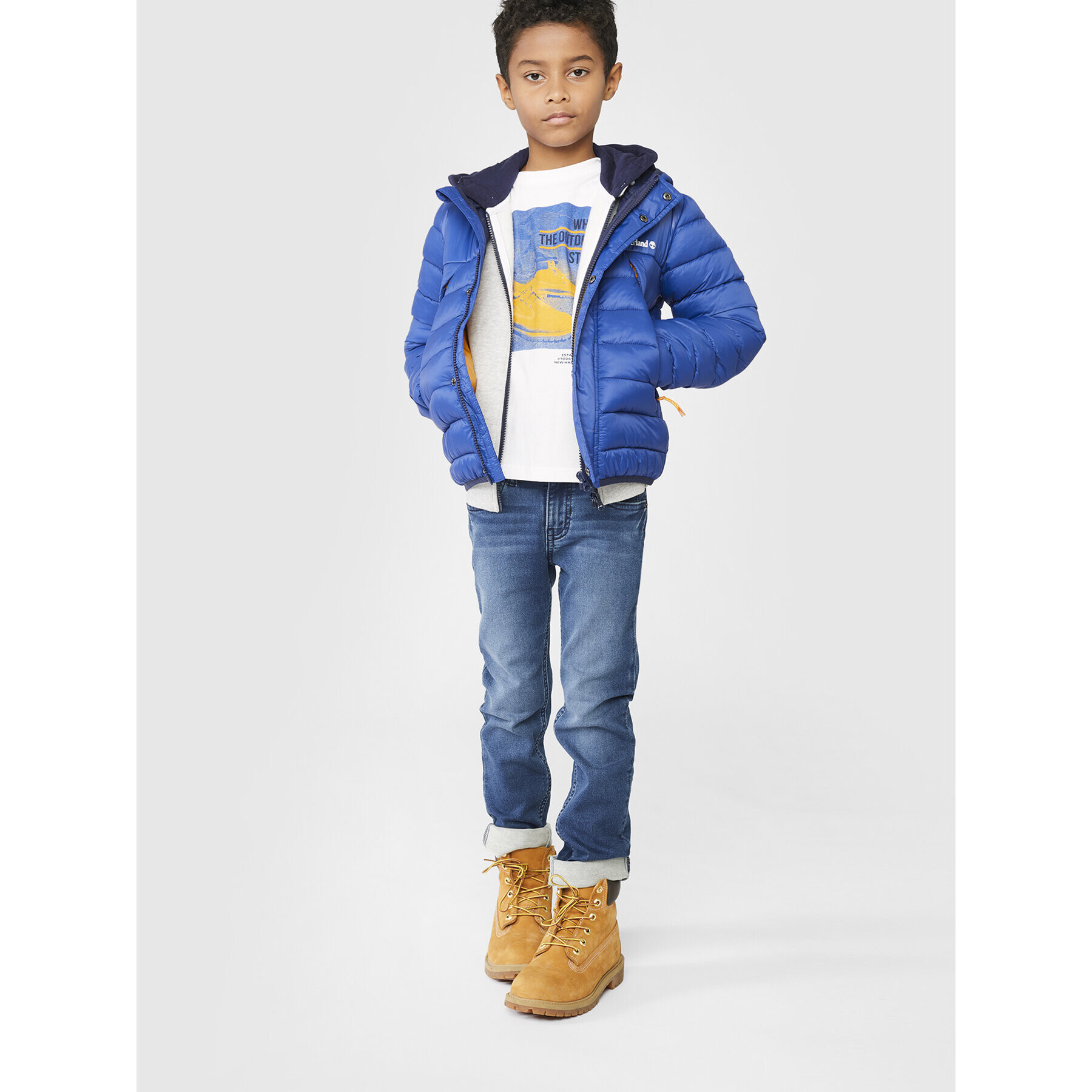 Timberland Geacă din puf T26550 D Albastru Regular Fit - Pled.ro