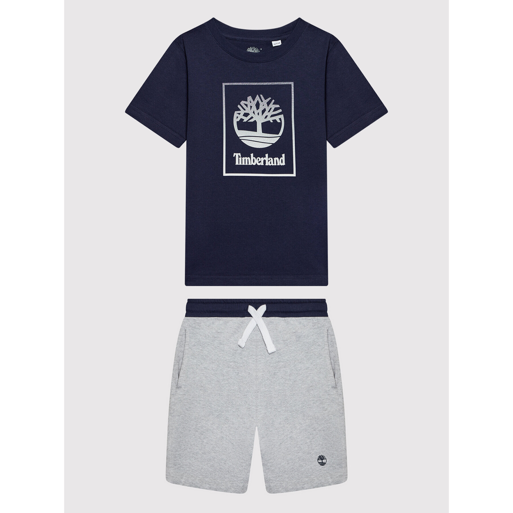 Timberland Set tricou și pantaloni scurți sport T28134 D Bleumarin Regular Fit - Pled.ro