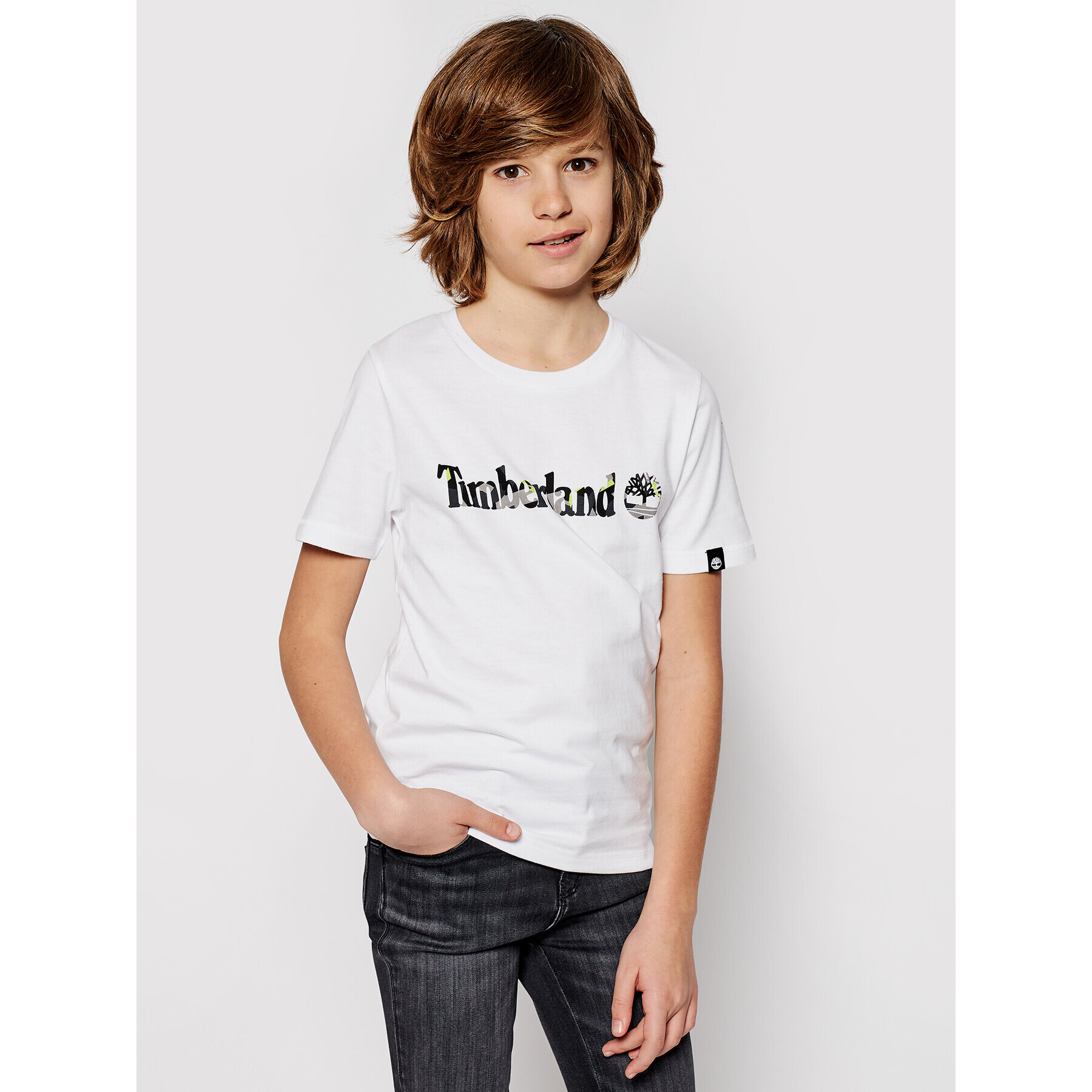 Timberland Tricou T45818 Alb Regular Fit - Pled.ro