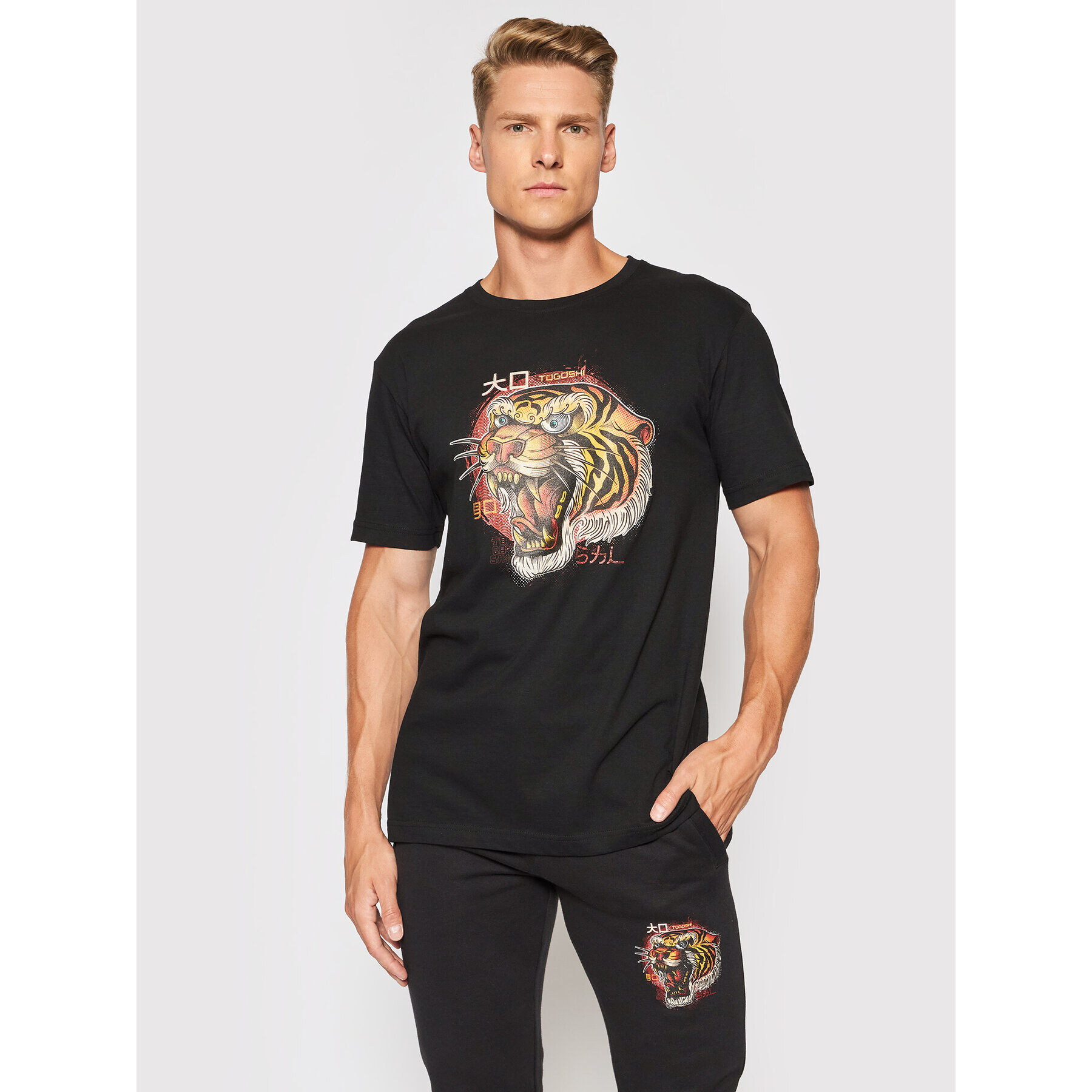 Togoshi Tricou Wildcat Negru Regular Fit - Pled.ro