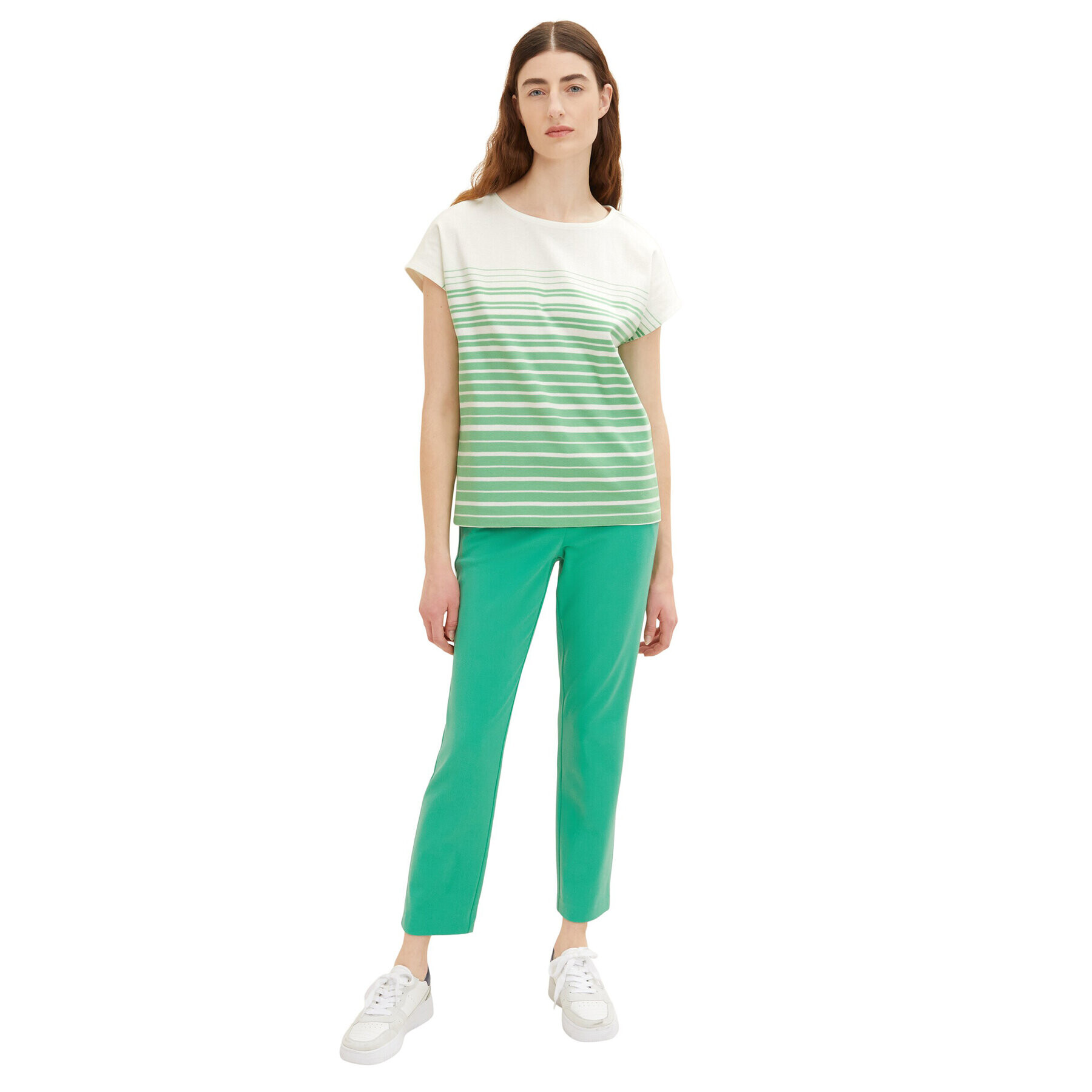 Tom Tailor Bluză 1035480 Verde Regular Fit - Pled.ro