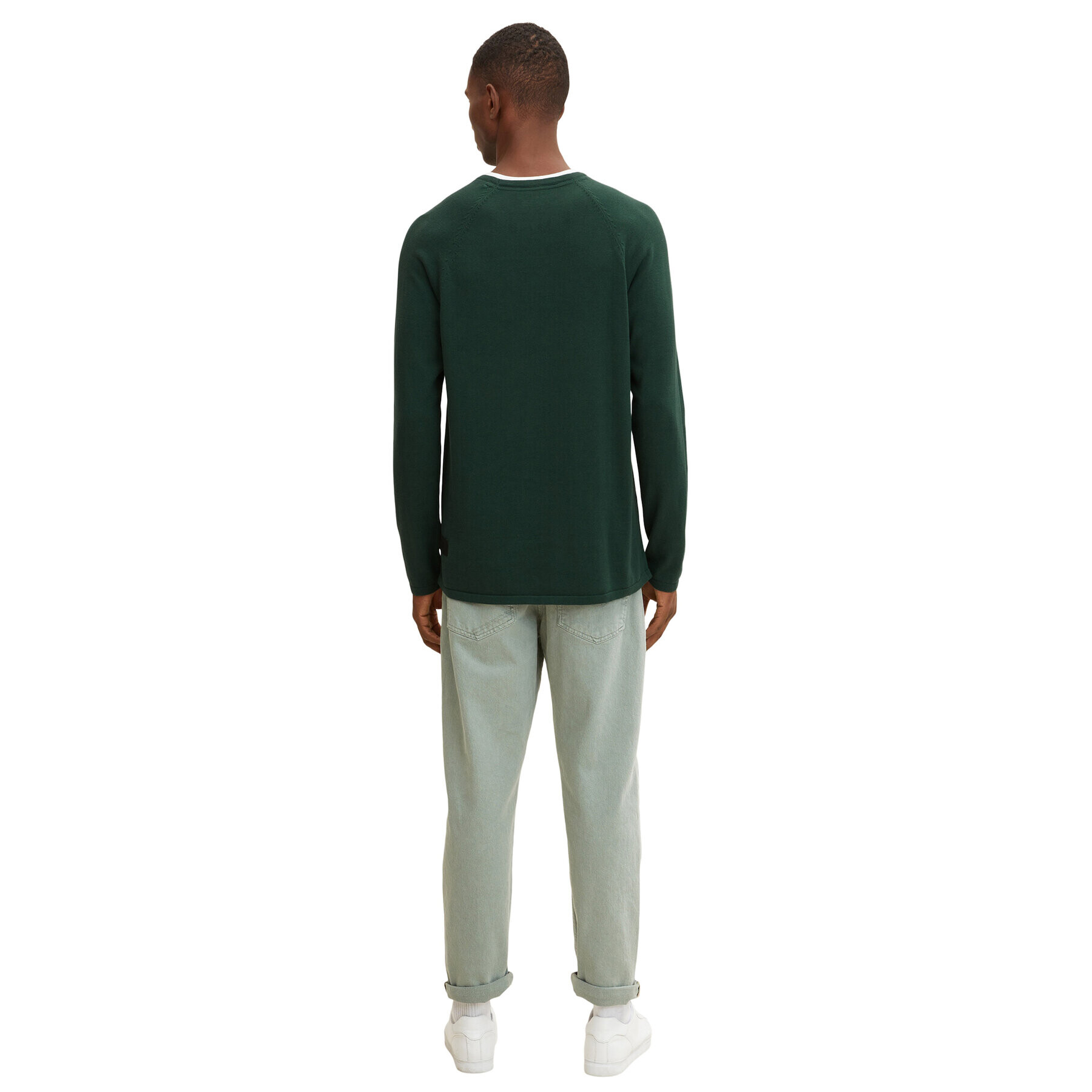 Tom Tailor Denim Pulover 1033335 Verde Regular Fit - Pled.ro